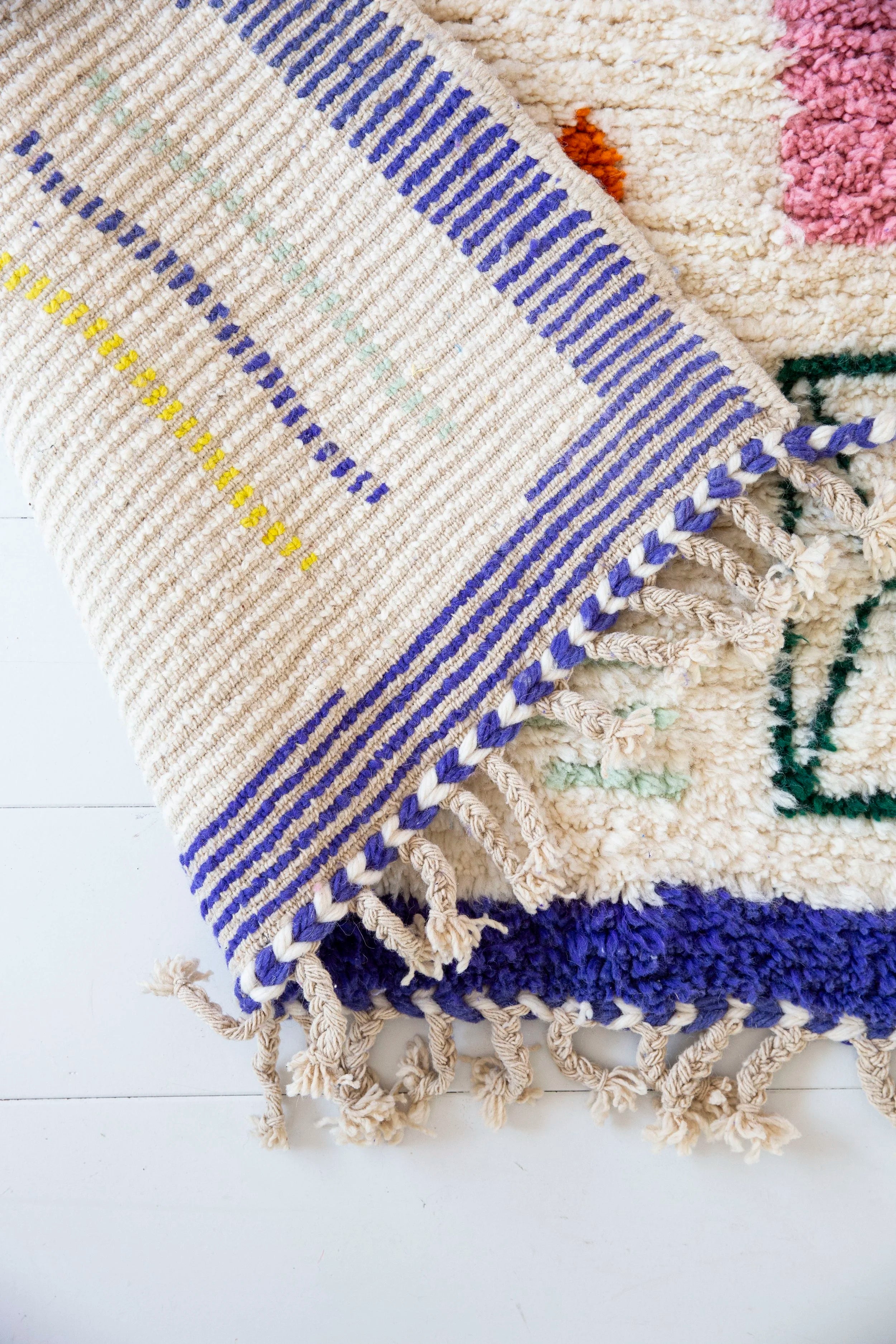 Grow Fun / purple / wool rug L