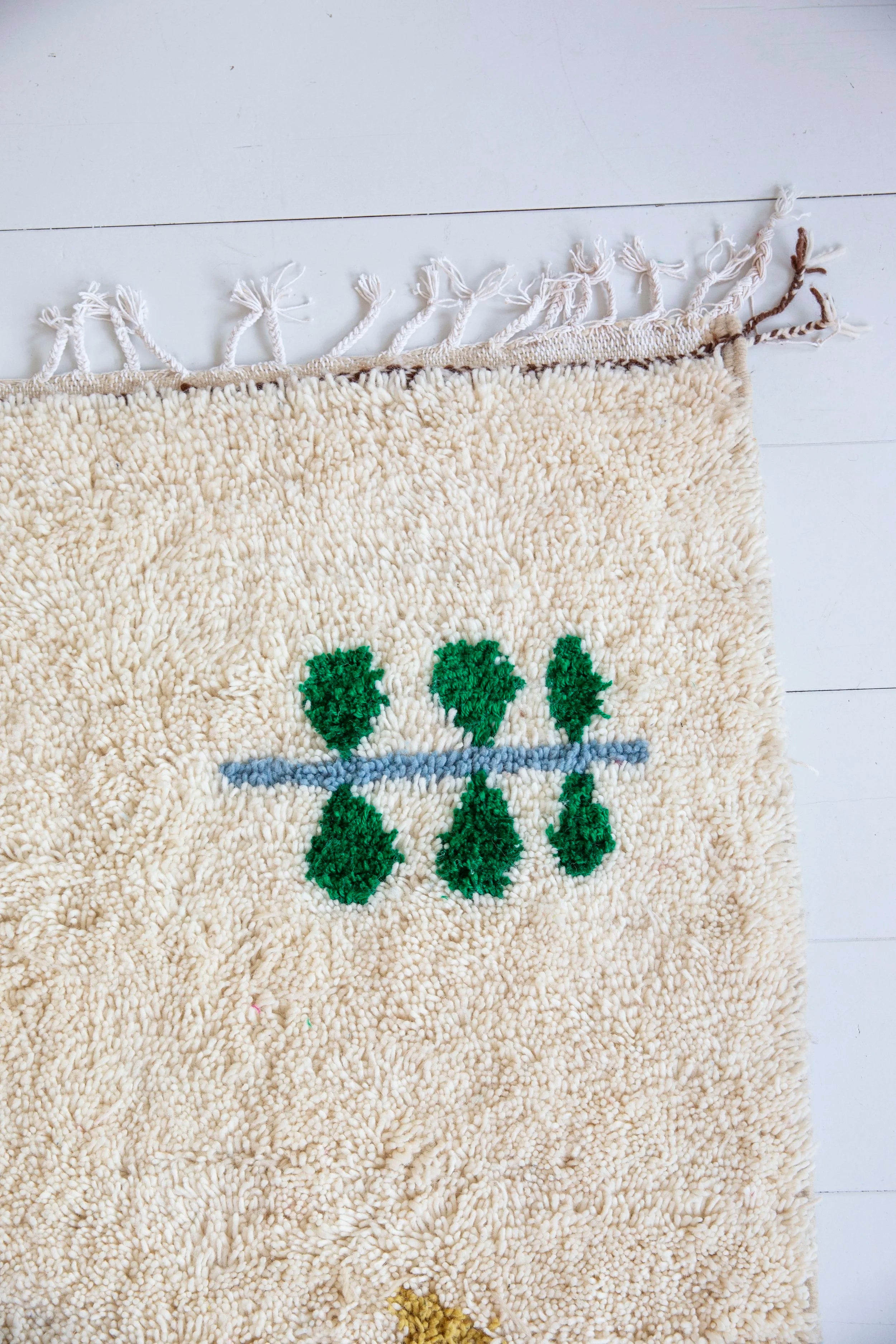 Symbols of fun / brown / wool rug XL