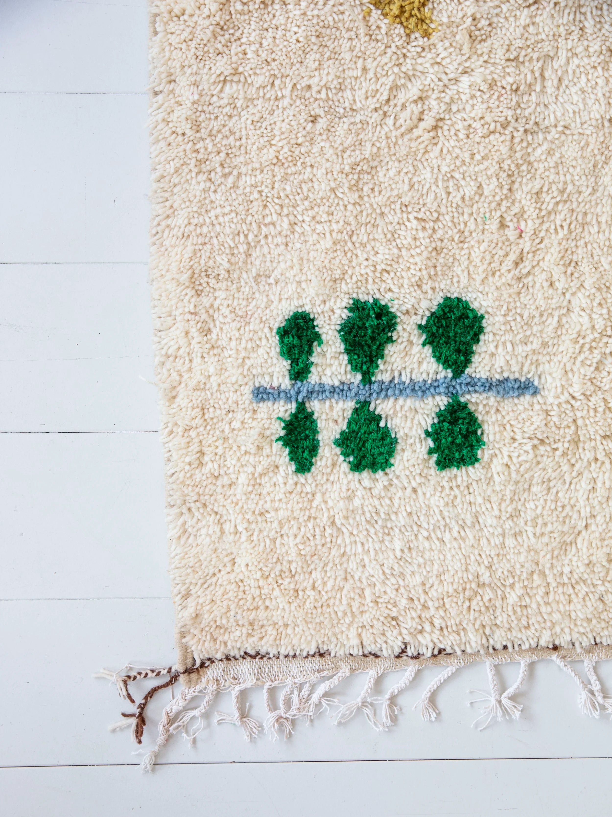 Symbols of fun / brown / wool rug XL