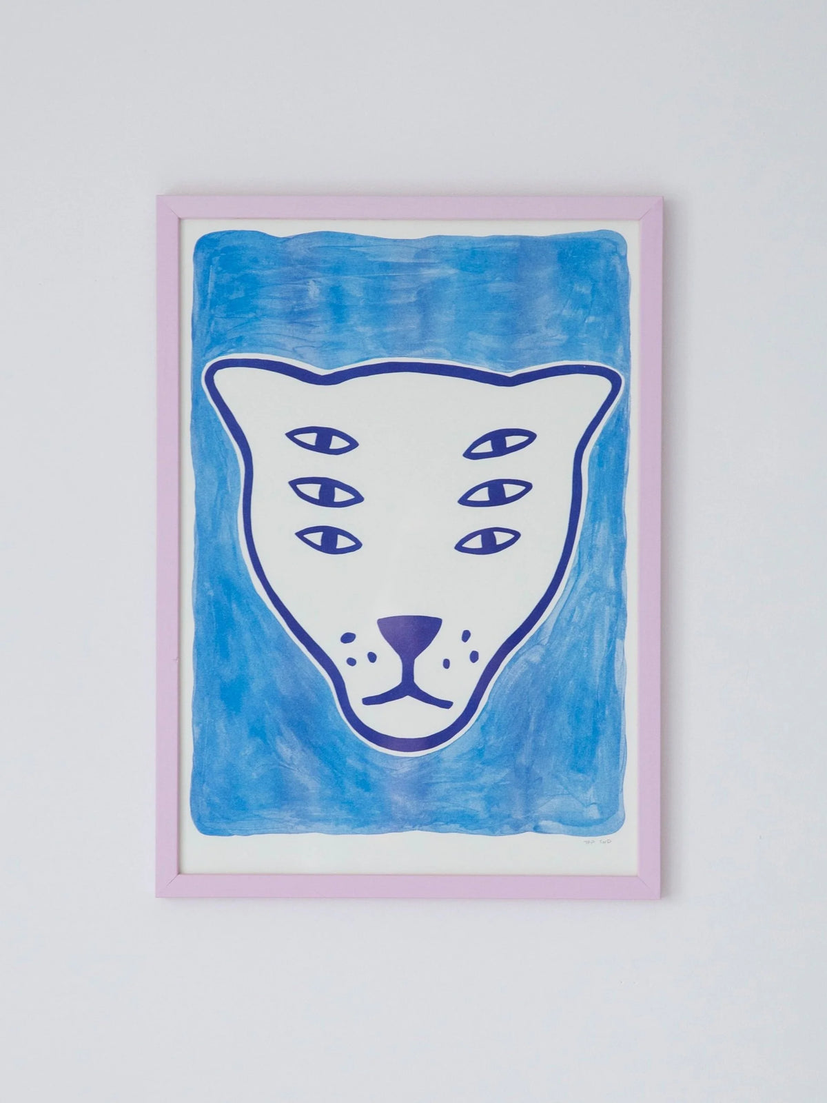 The Protector / blue / riso print