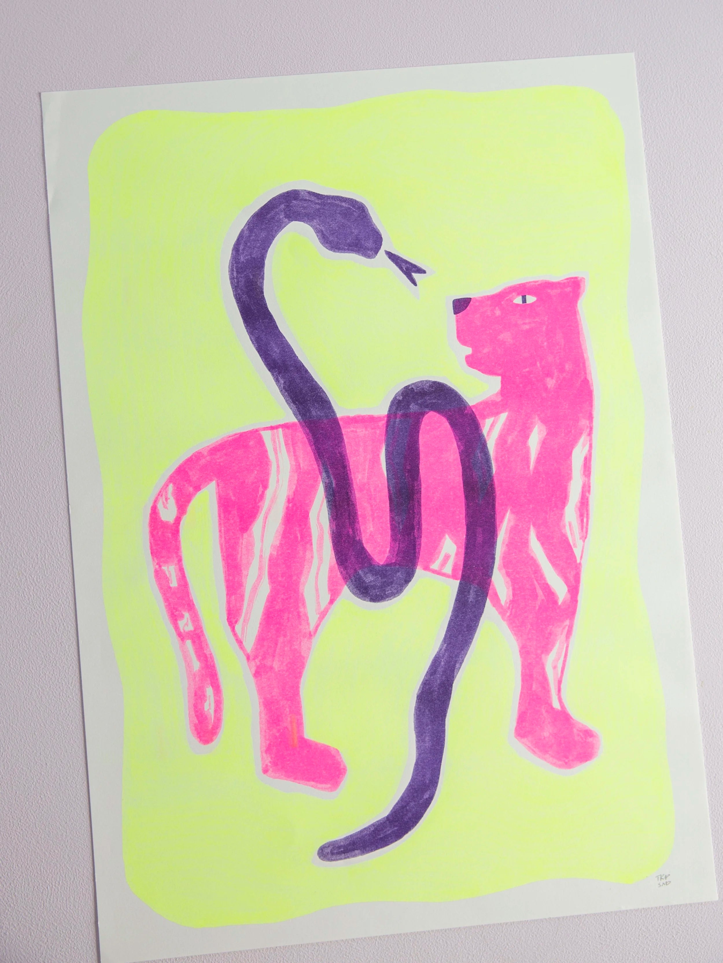 Make Friends / A2 riso print