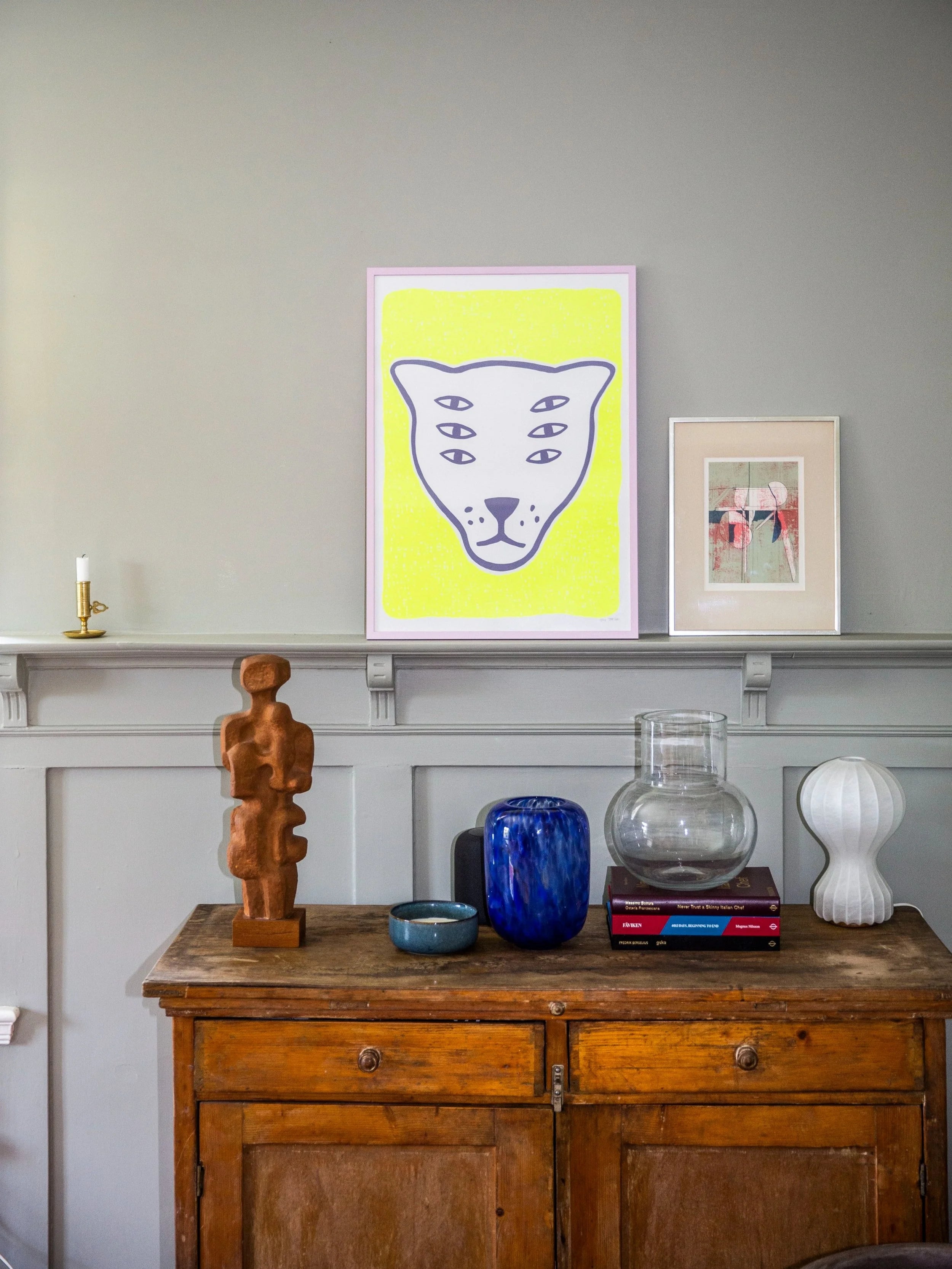 The Protector / screenprint / fluorescent yellow