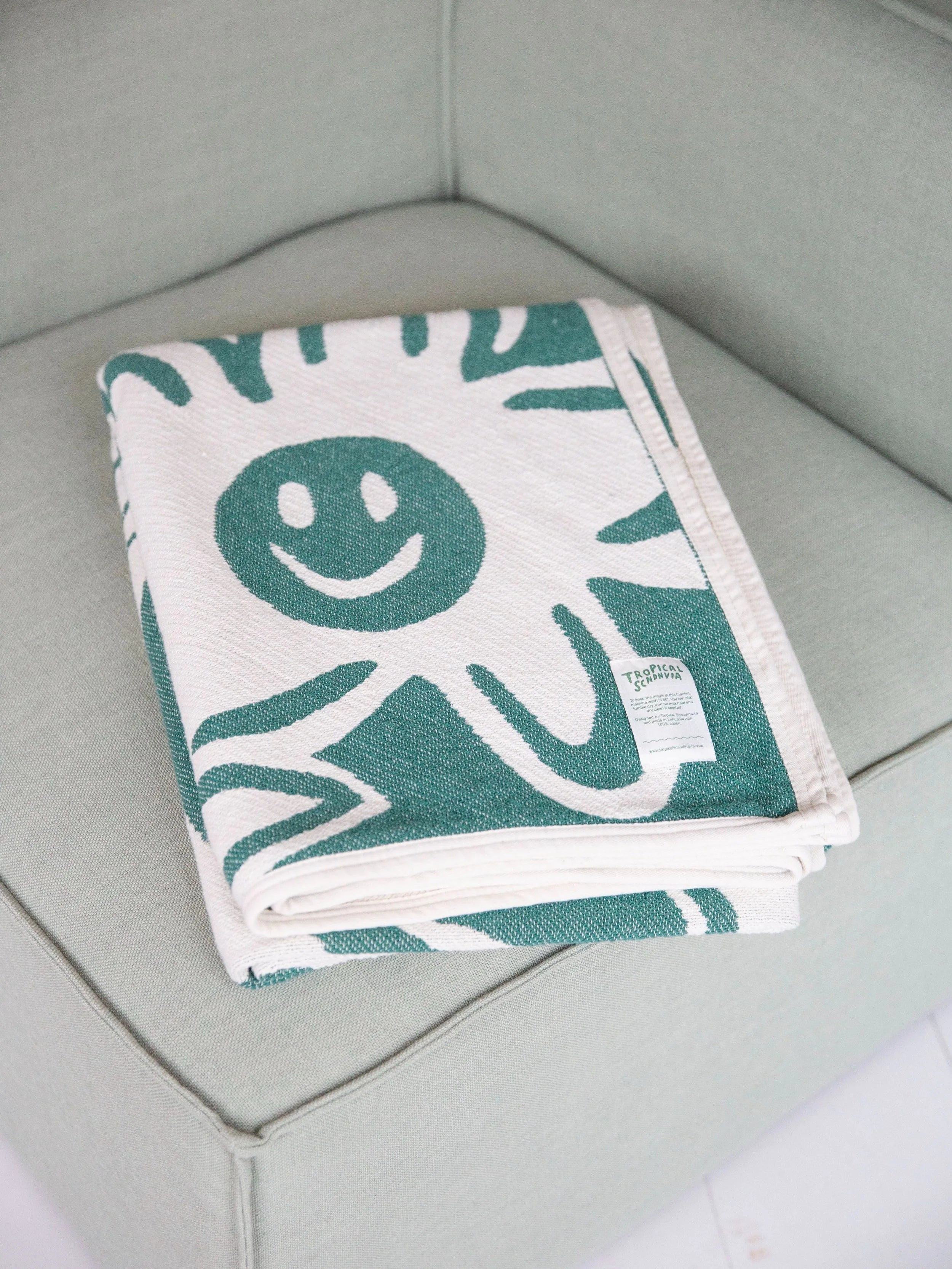 Self Care Club / cotton blanket / green