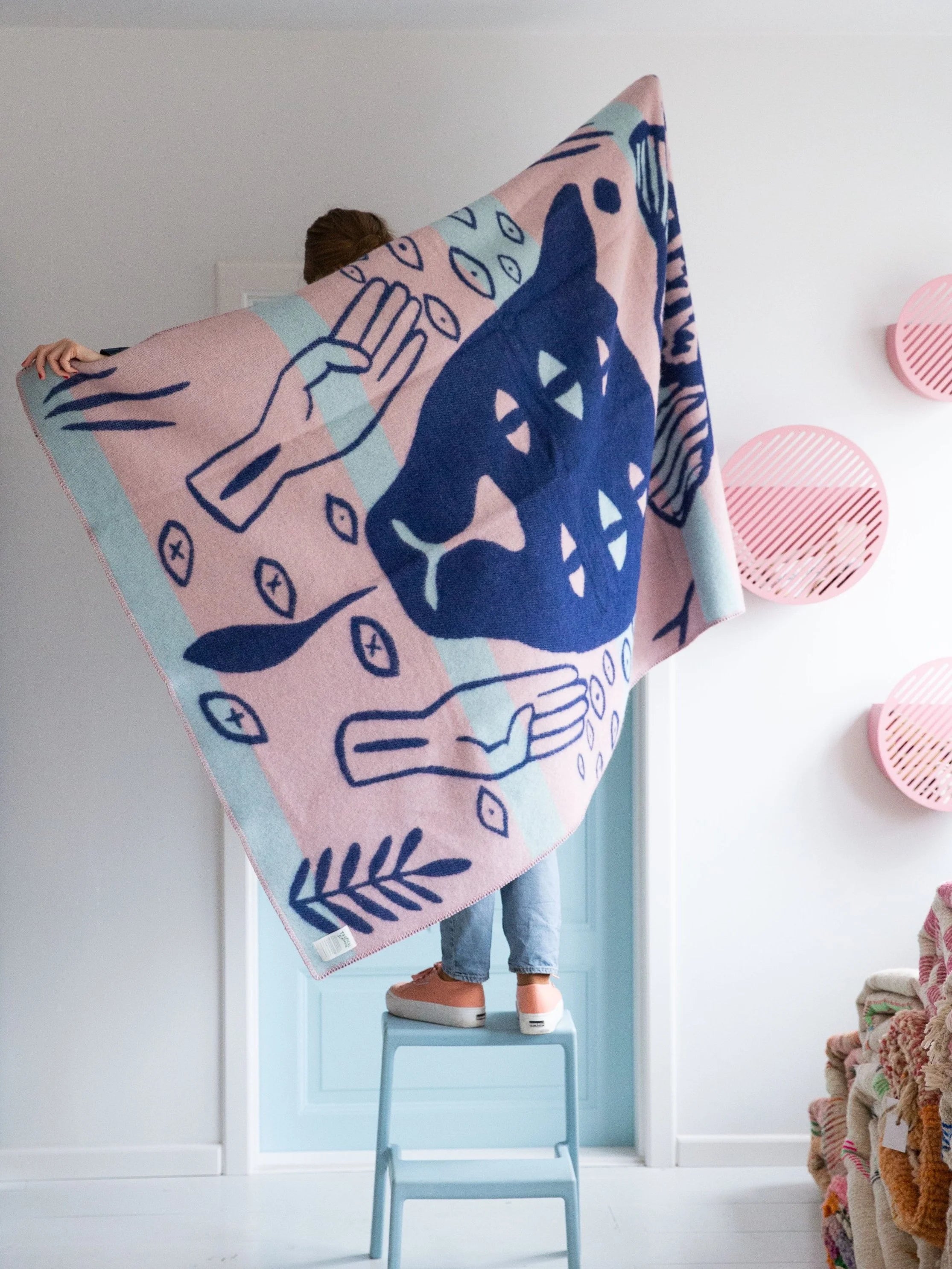 The Protector wool blanket / light pink