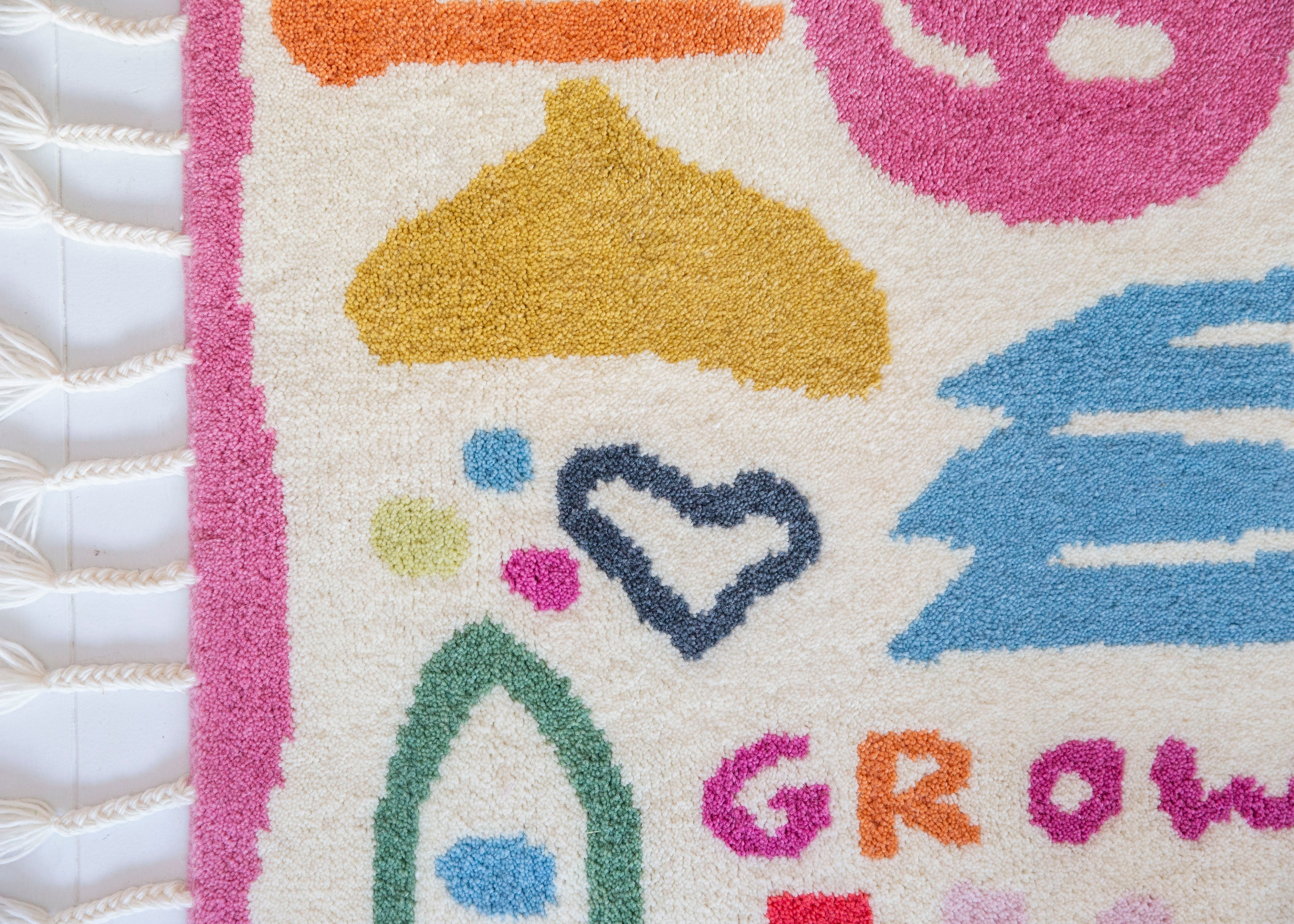 Grow with the flow / wool rug small
