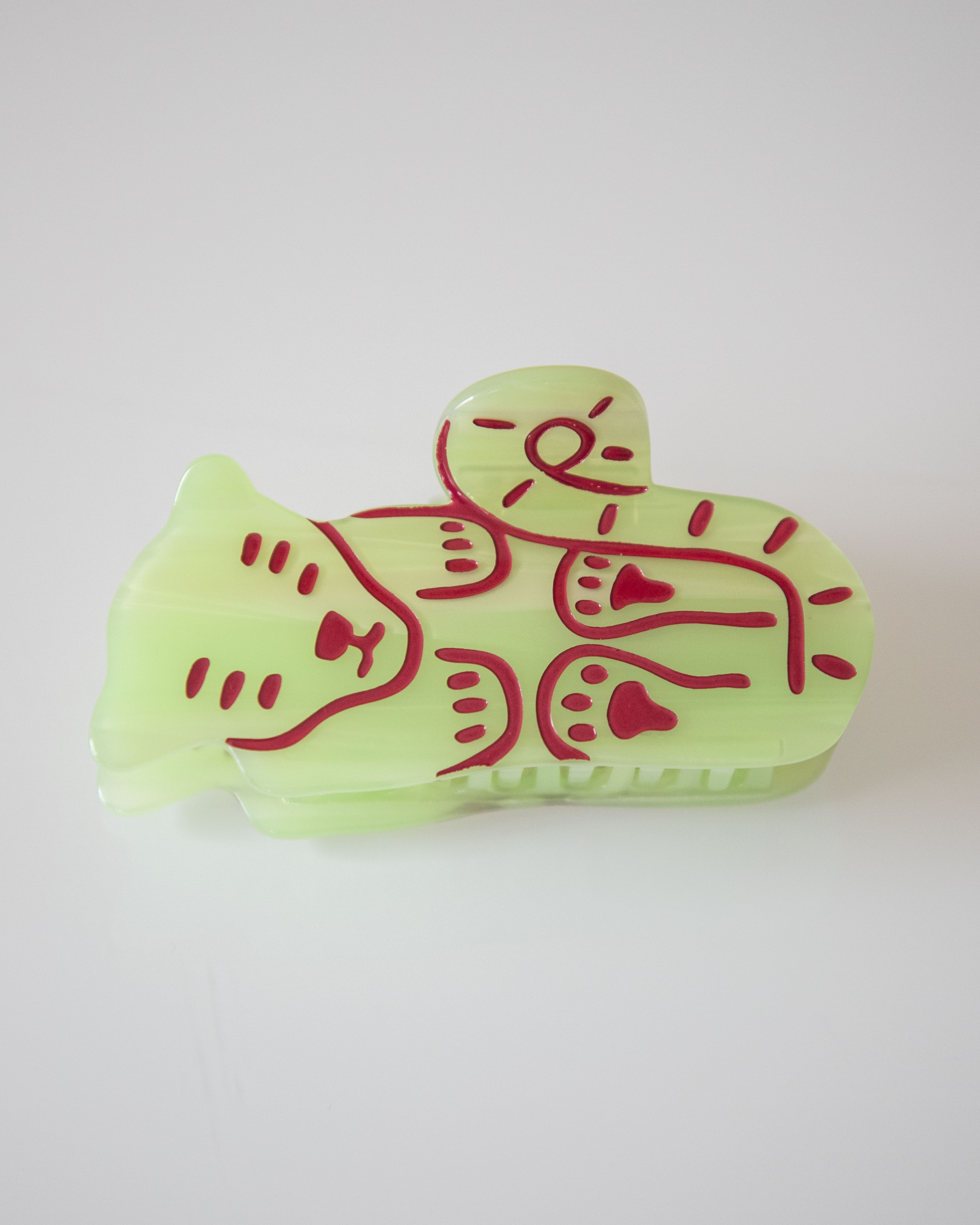 Protector hair claw / green
