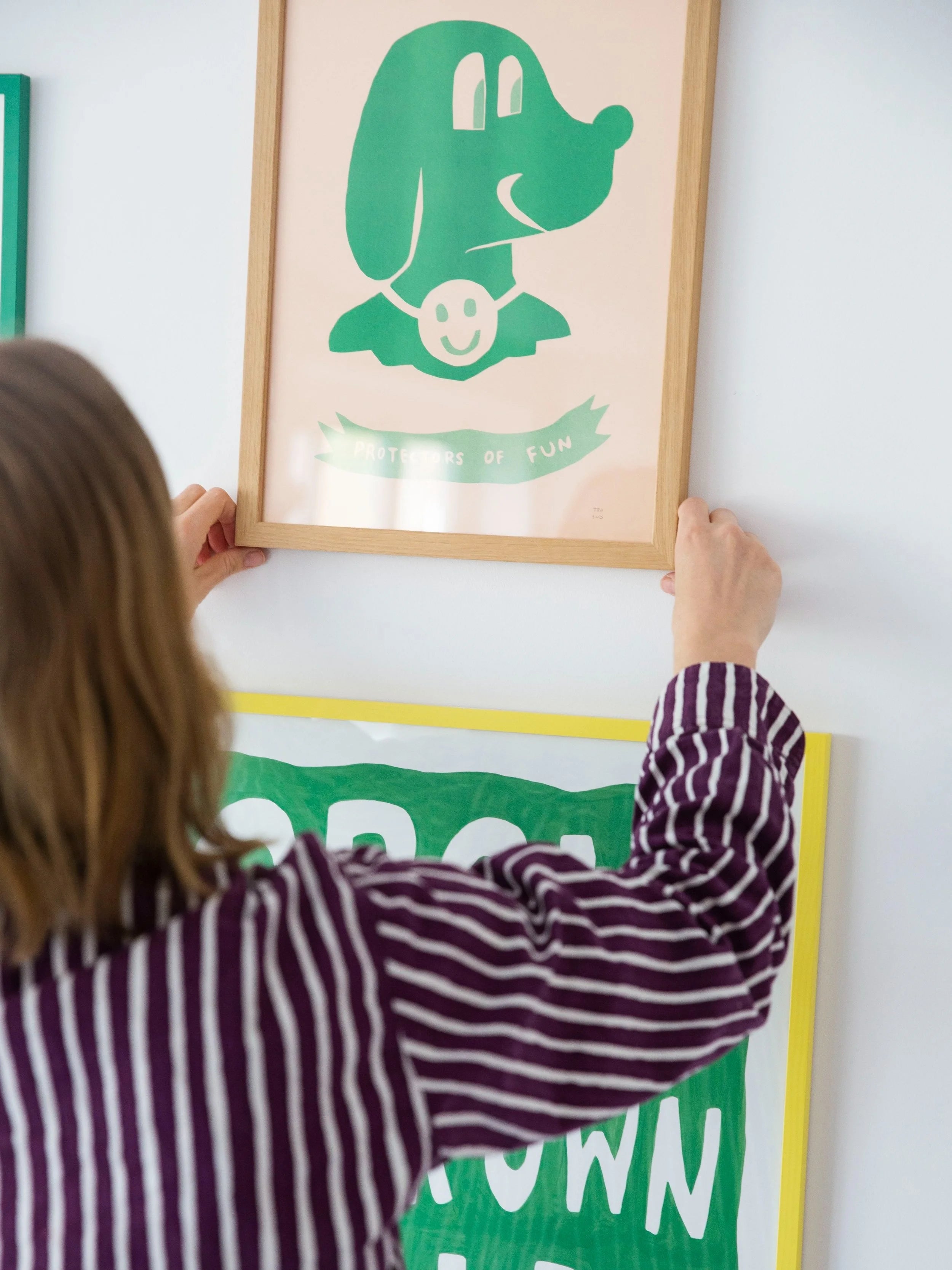 POF dog / riso print / green