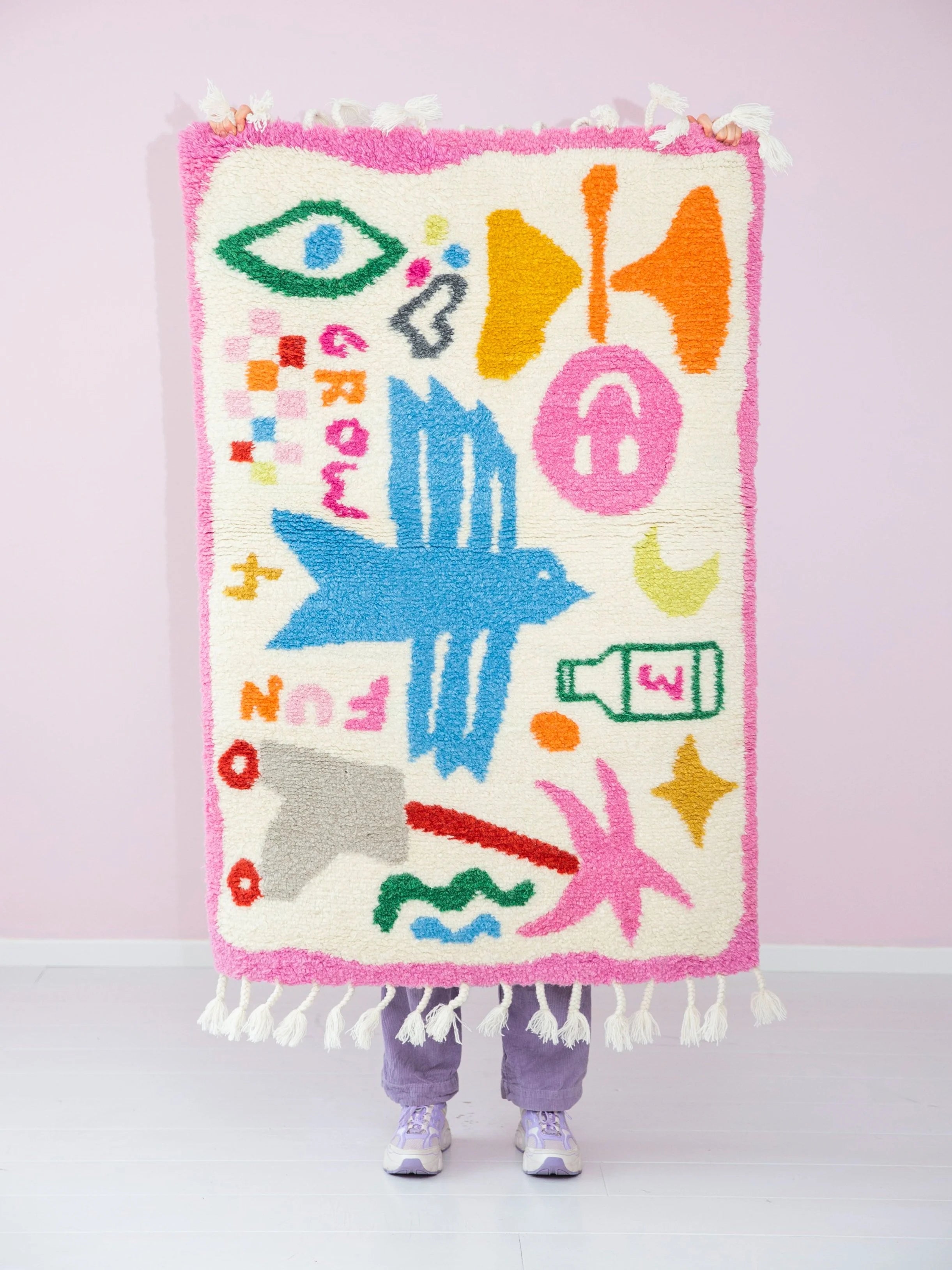 Grow with the flow / wool rug small