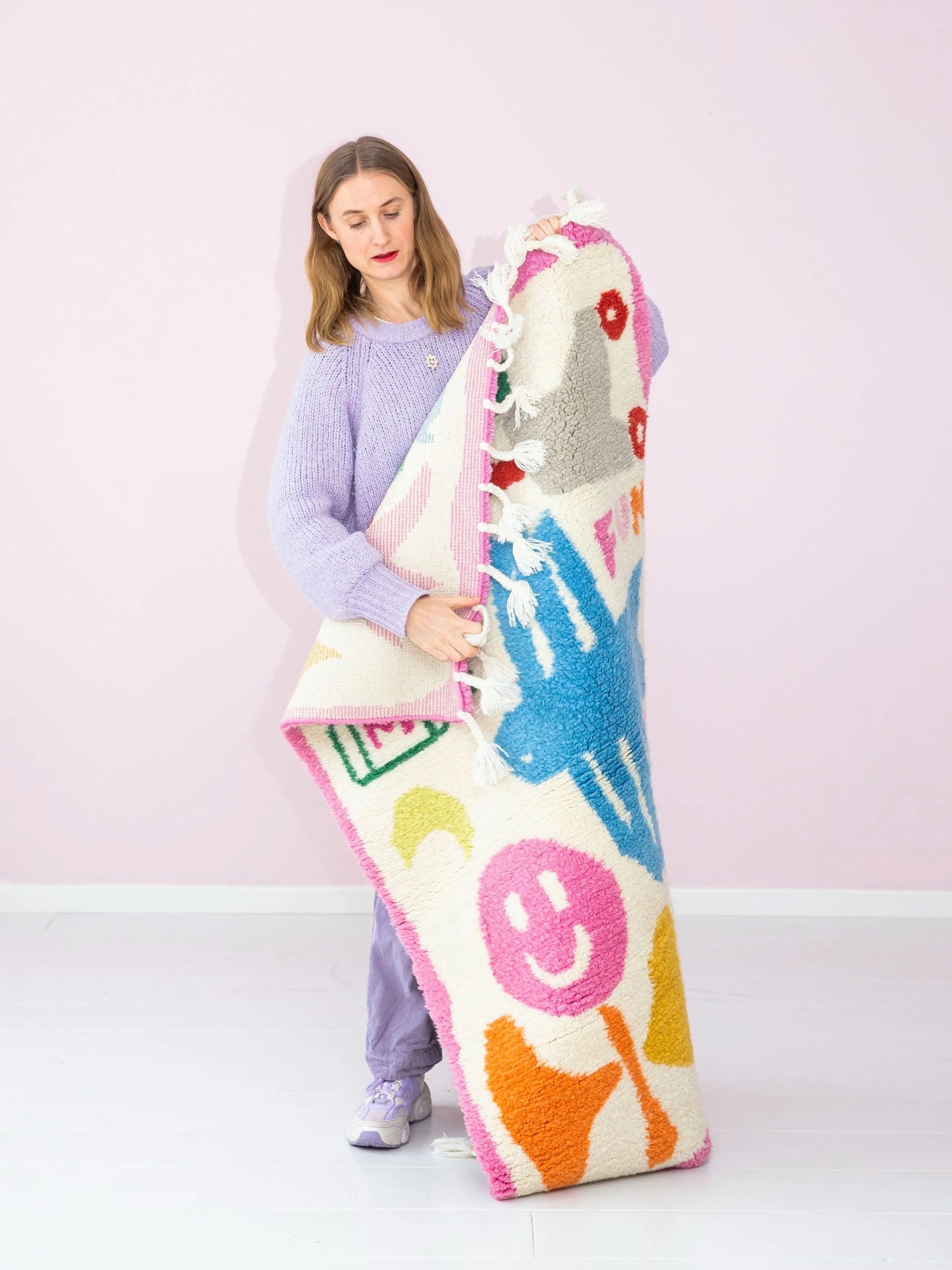 Grow with the flow / wool rug small