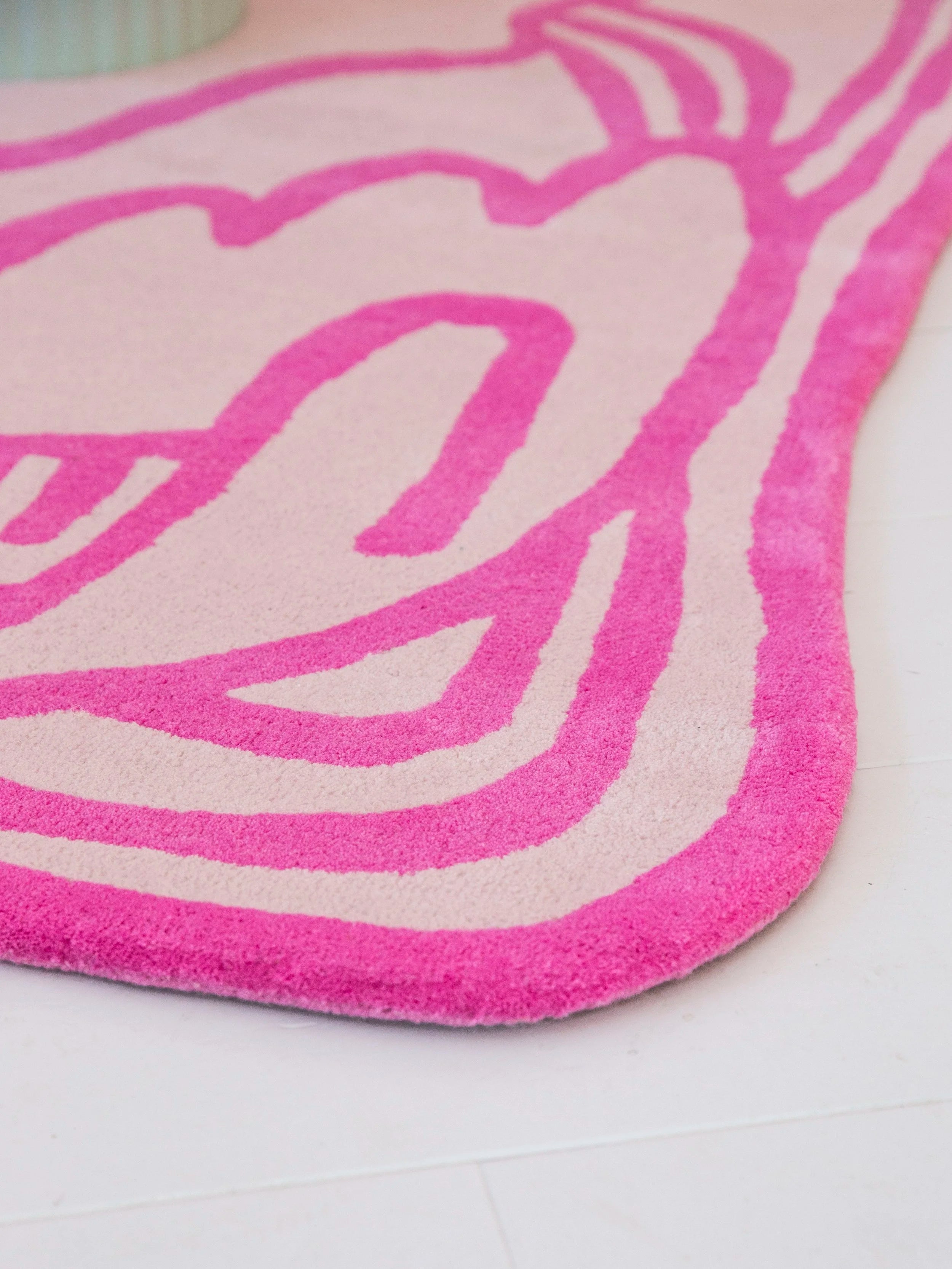 Eternity dog wool rug / bright pink-SQ8531274