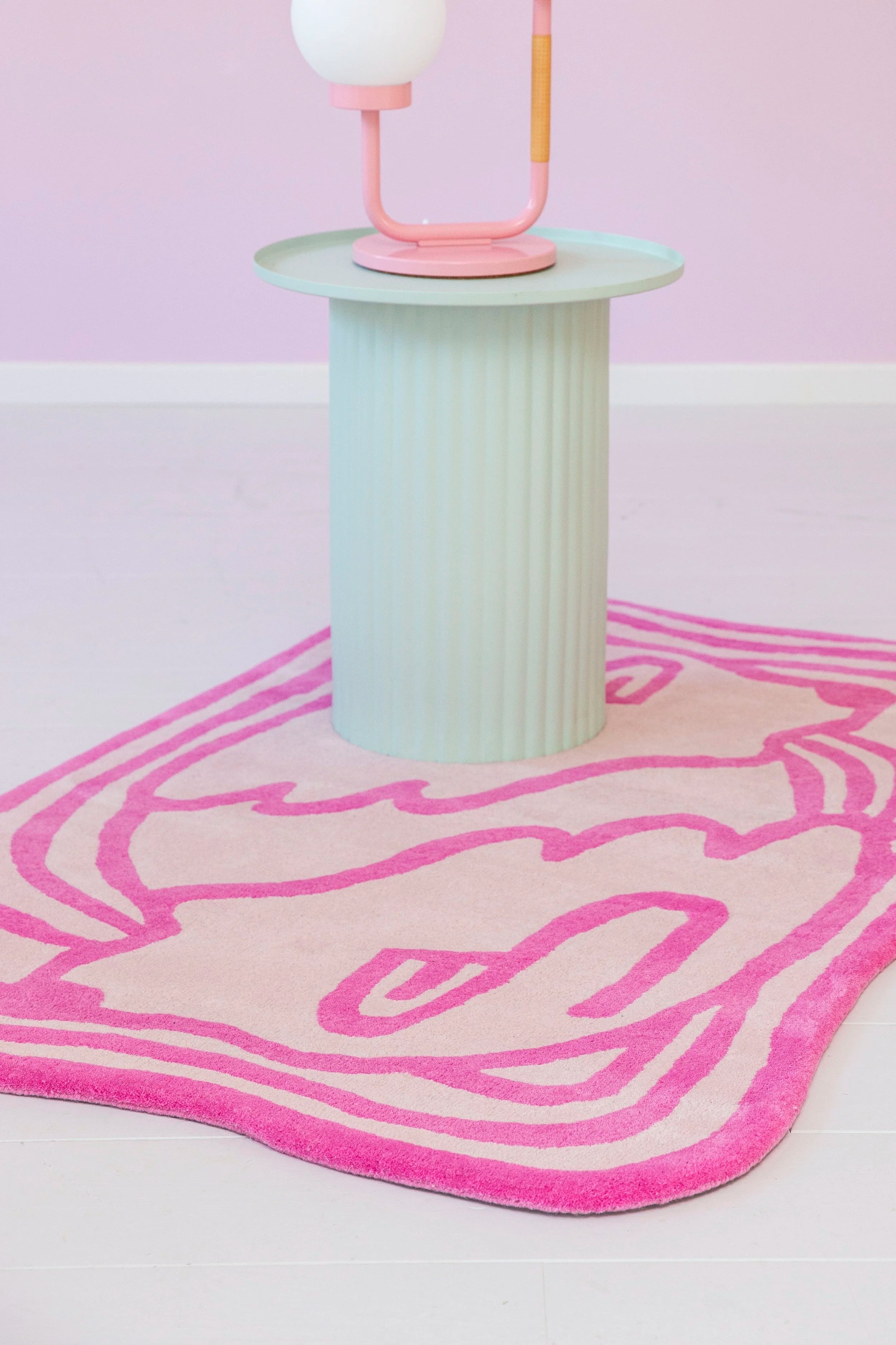Eternity dog wool rug / bright pink-SQ8531274