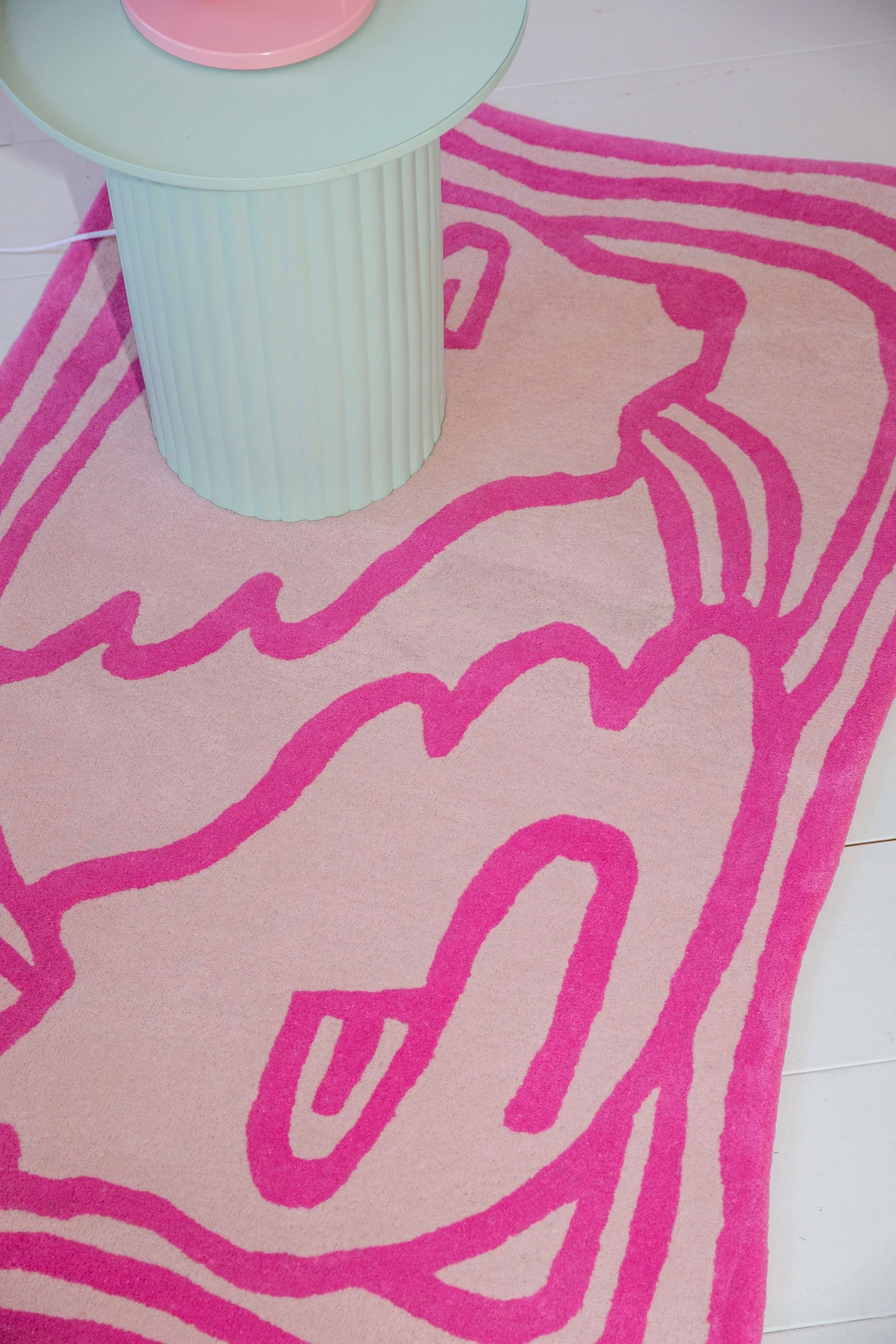 Eternity dog wool rug / bright pink-SQ8531274