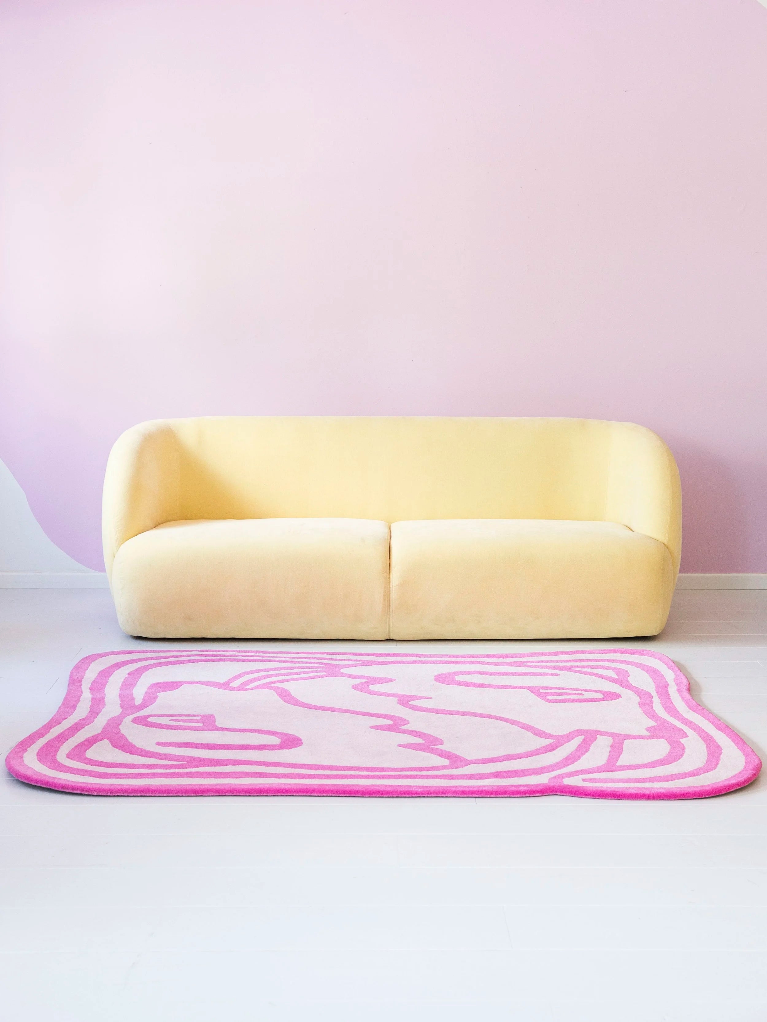 Eternity dog wool rug / bright pink-SQ8531274