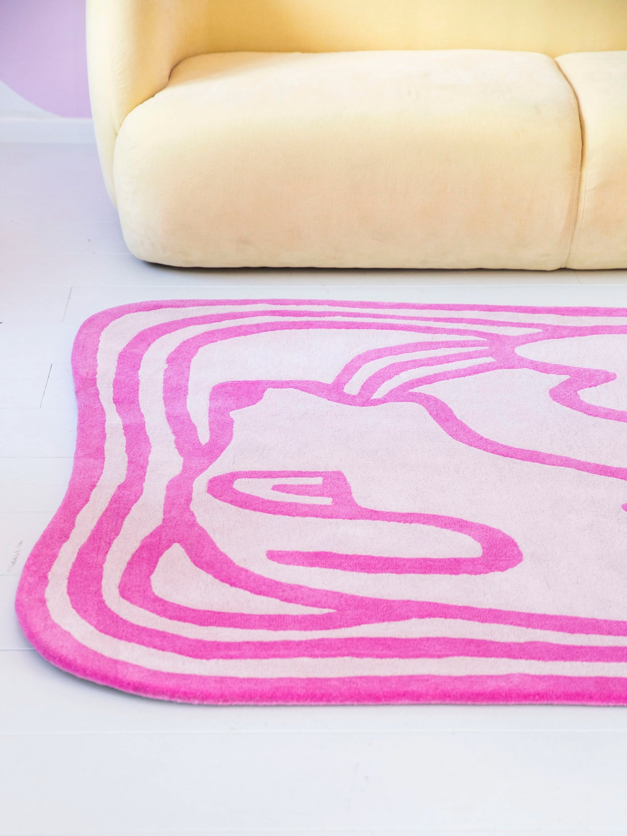 Eternity dog wool rug / bright pink-SQ8531274