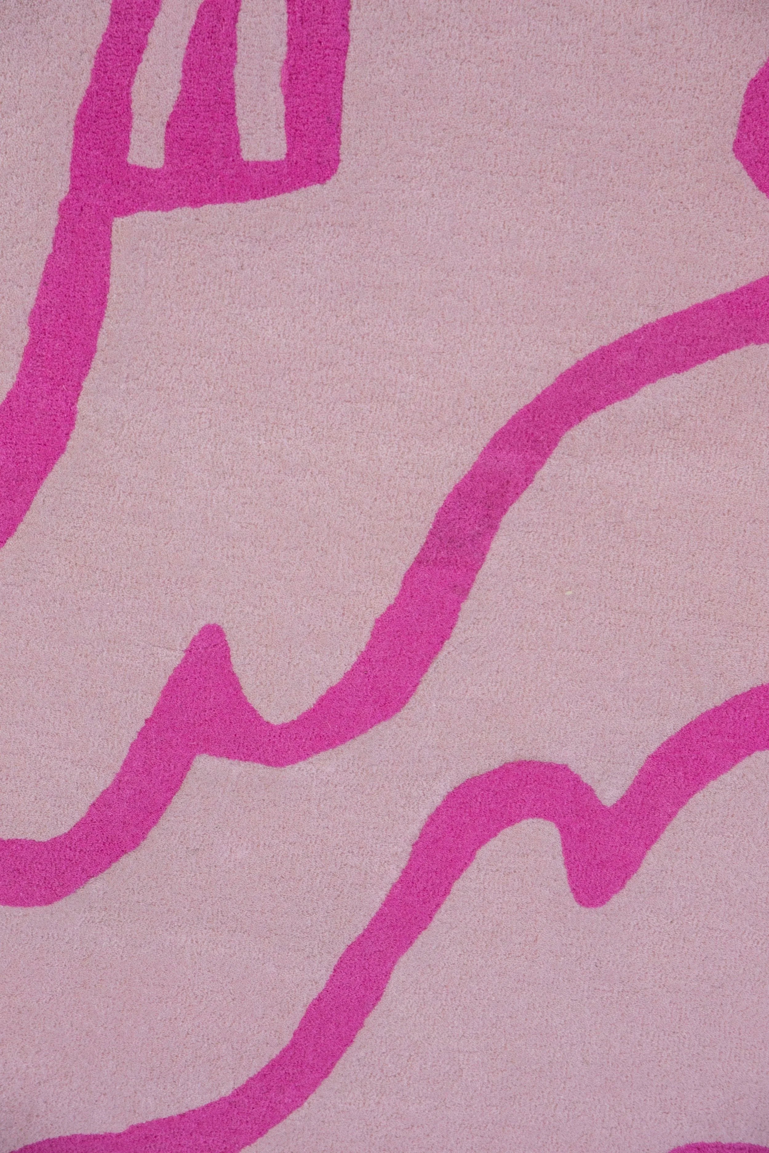 Eternity dog wool rug / bright pink-SQ8531274