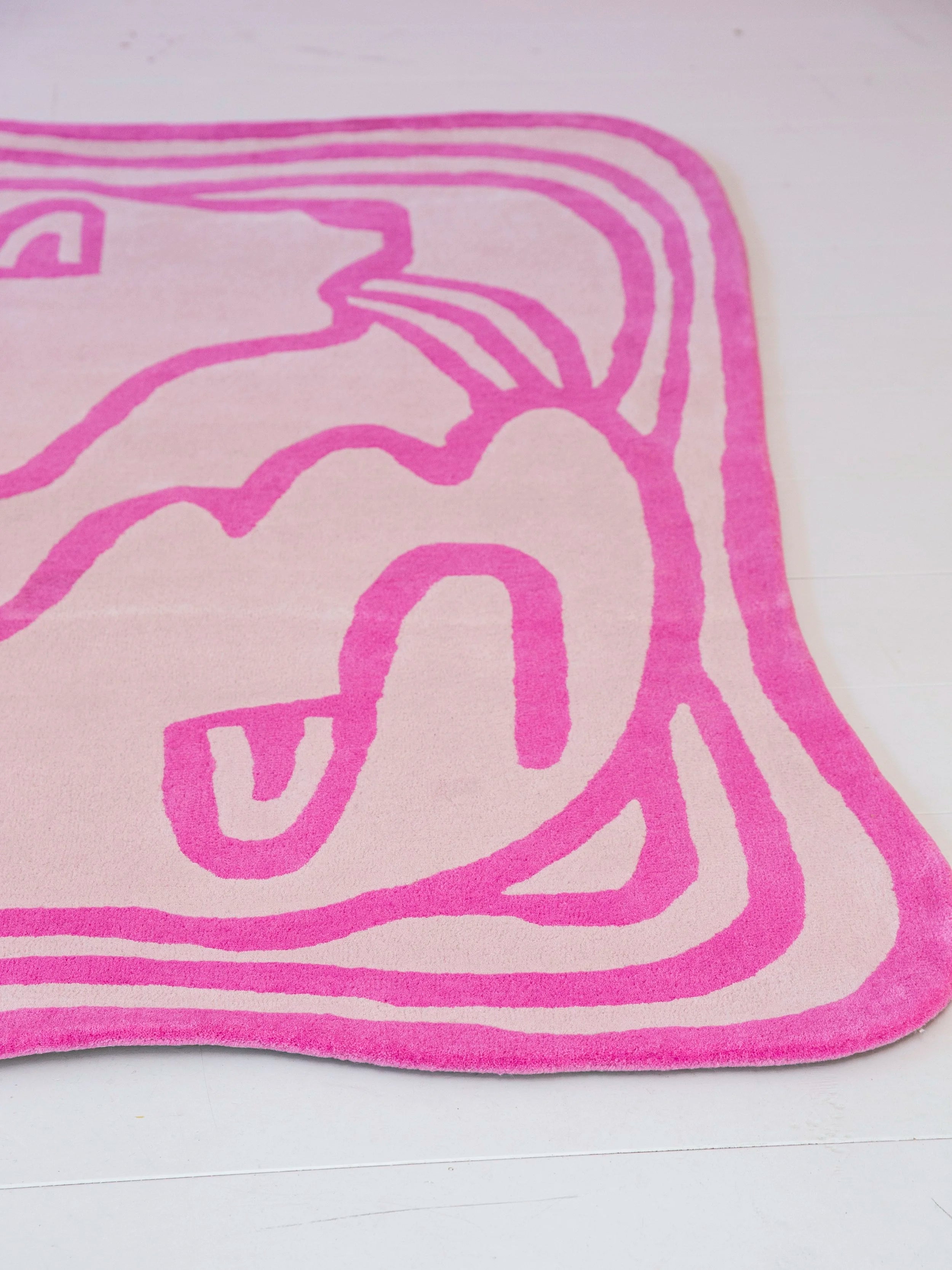 Eternity dog wool rug / bright pink-SQ8531274