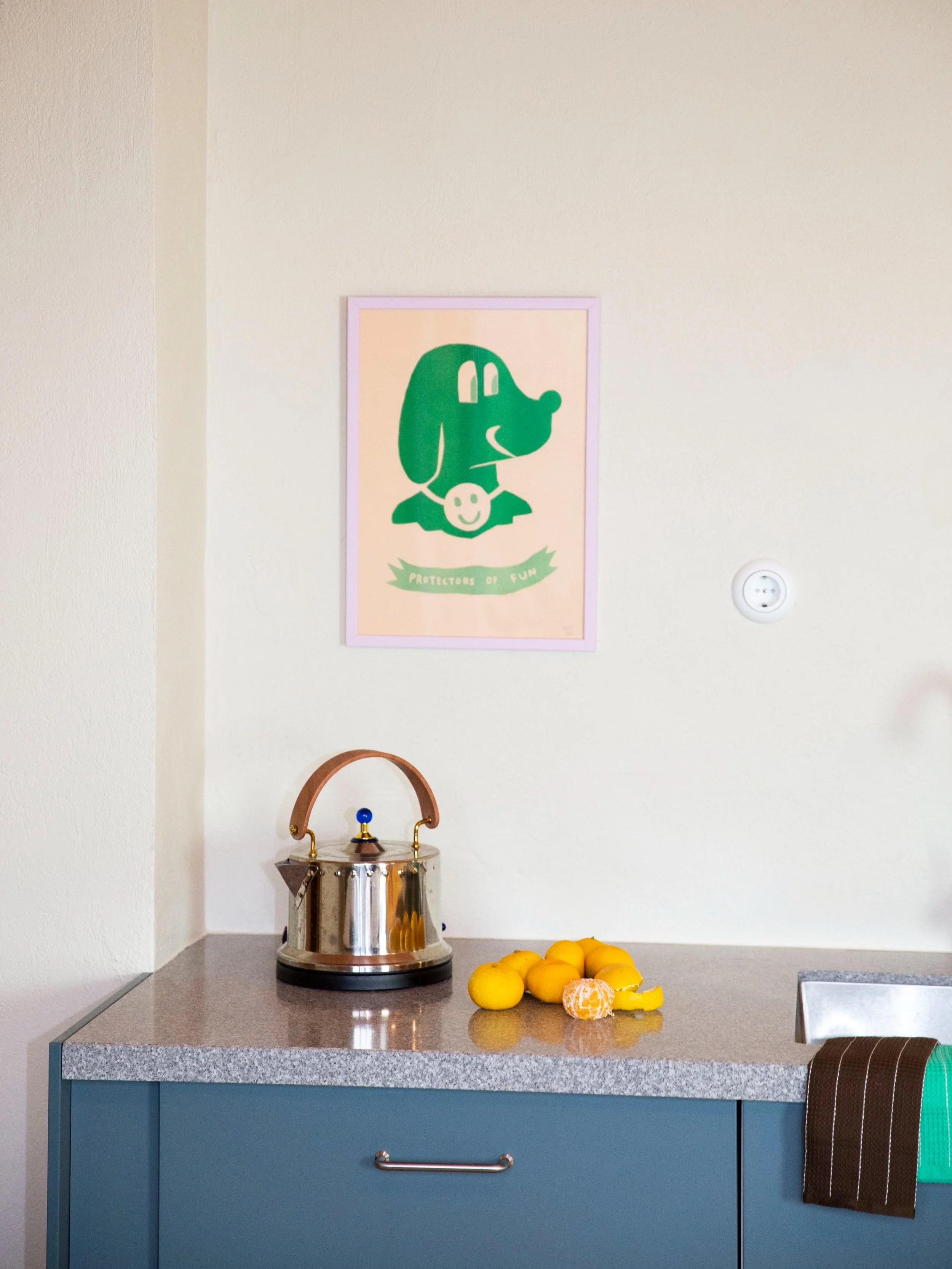 POF dog / riso print / green