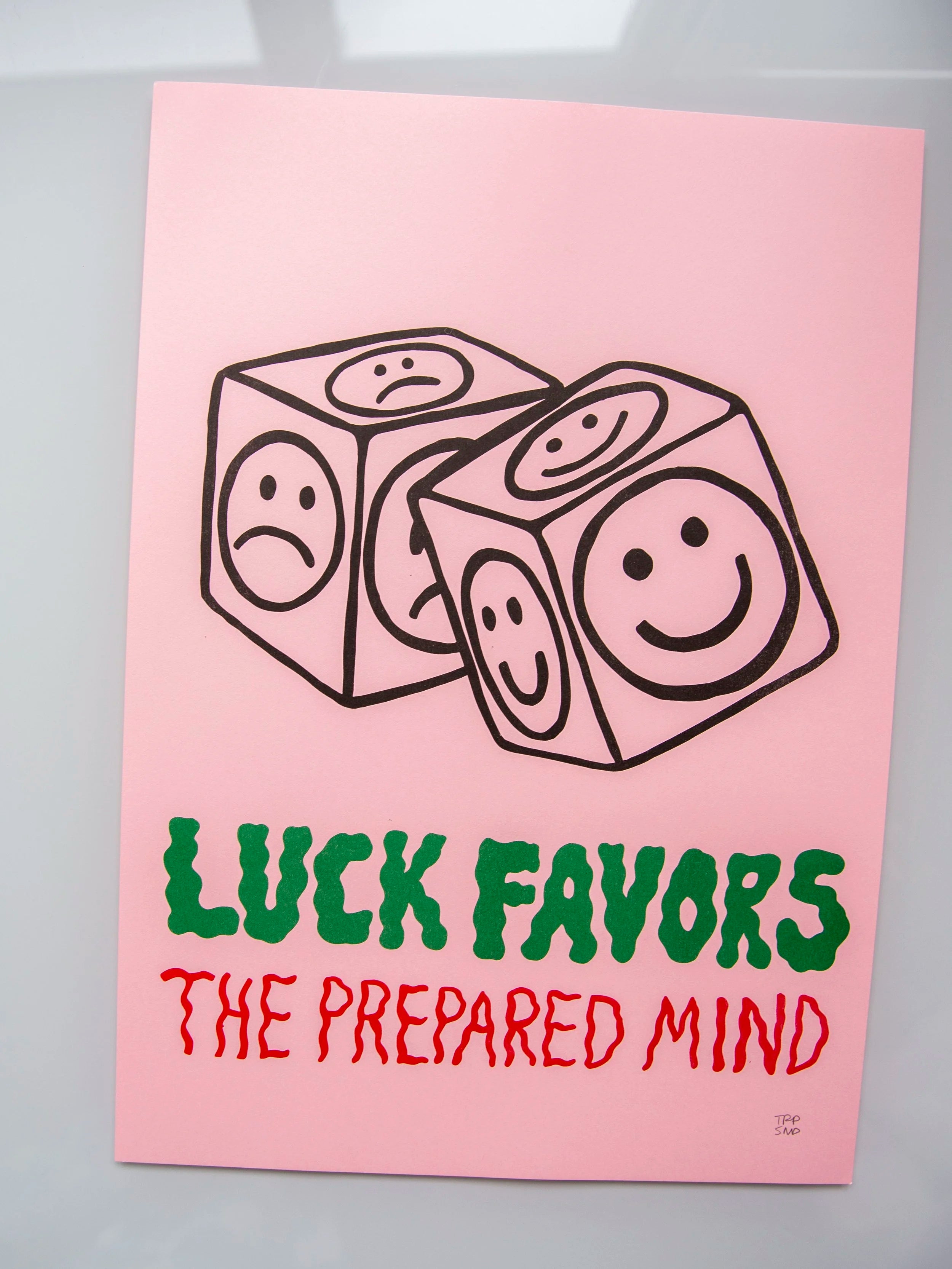 Luck favors / riso print A3