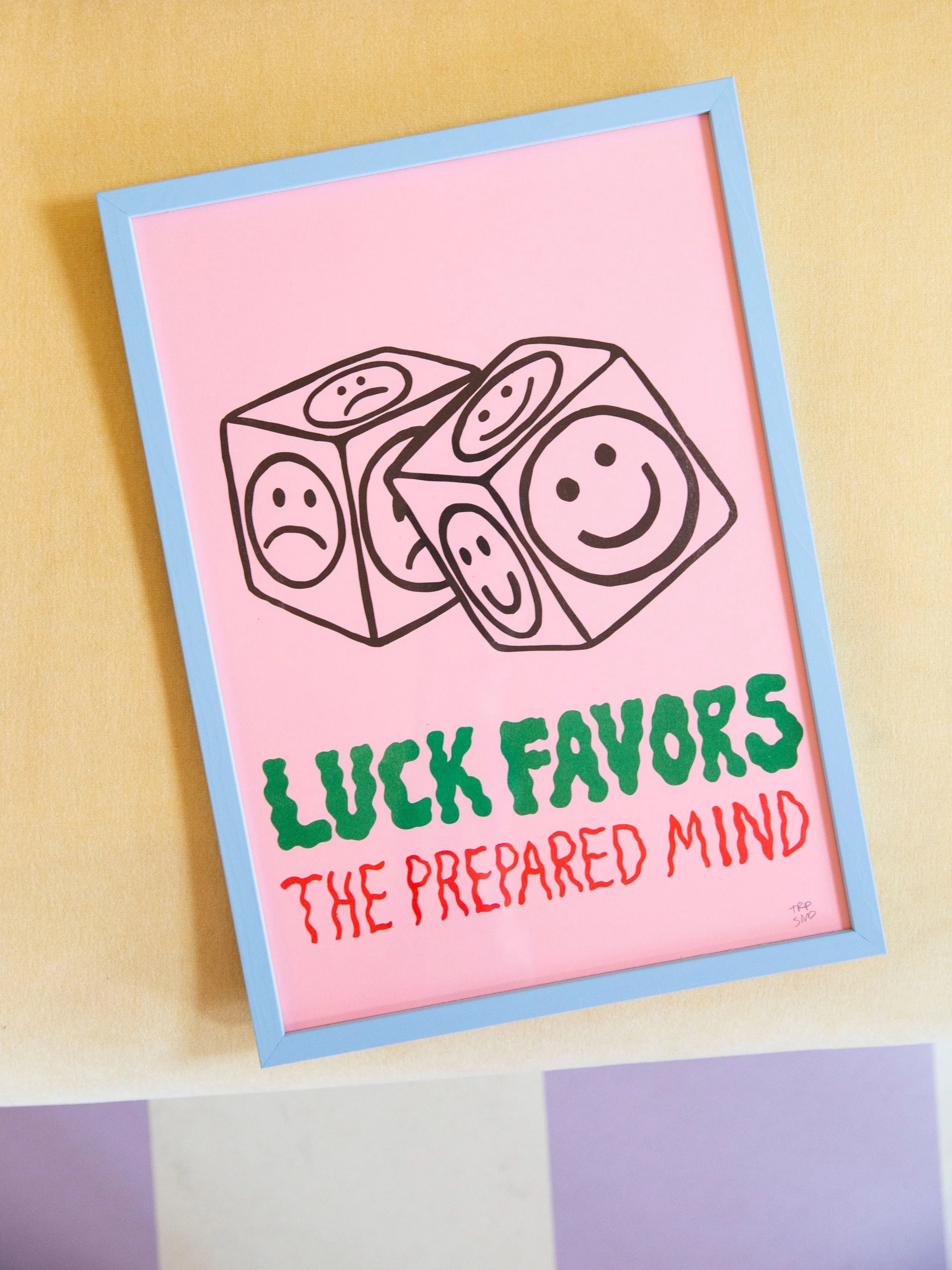 Luck favors / riso print A3