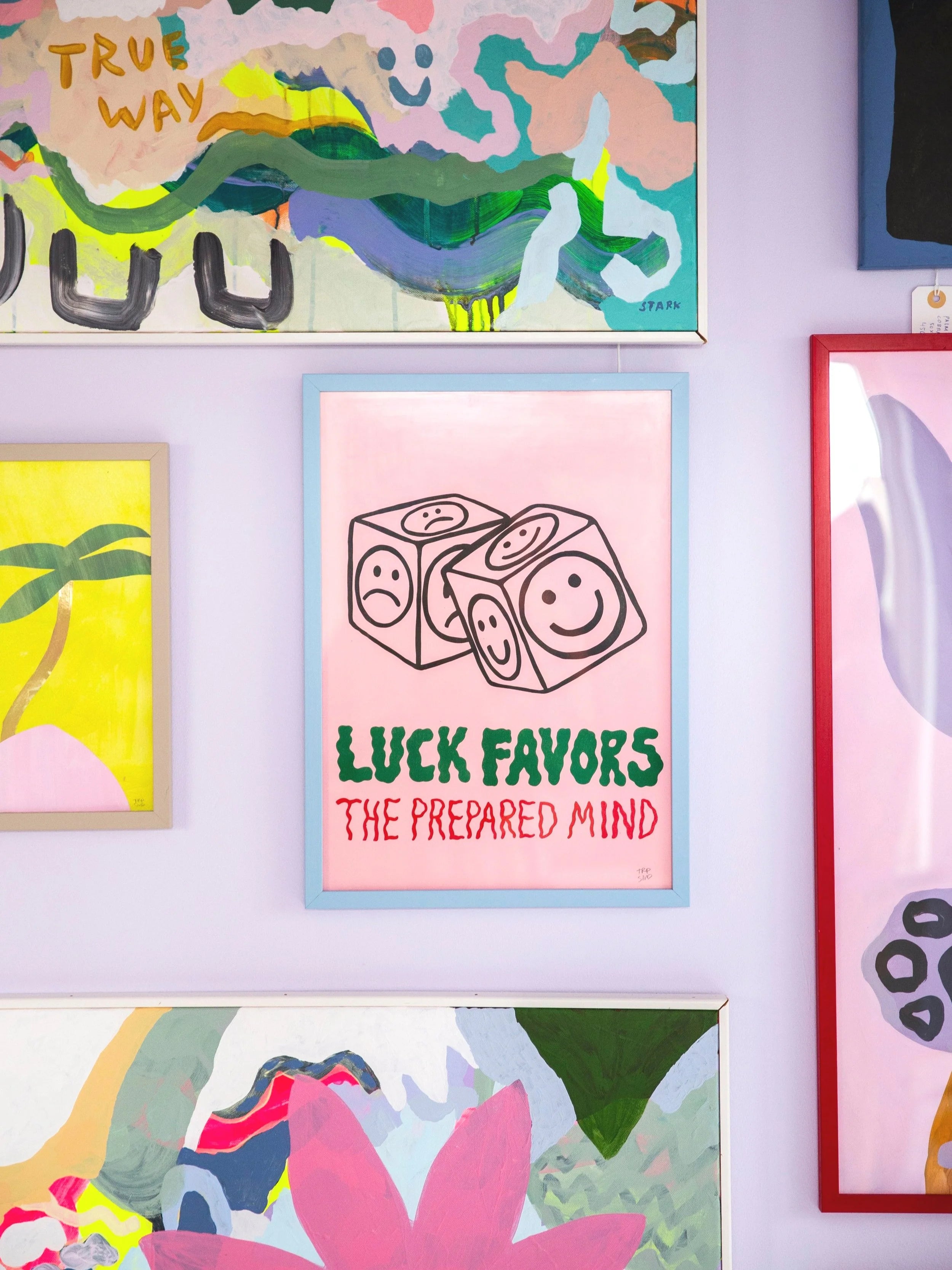 Luck favors / riso print A3