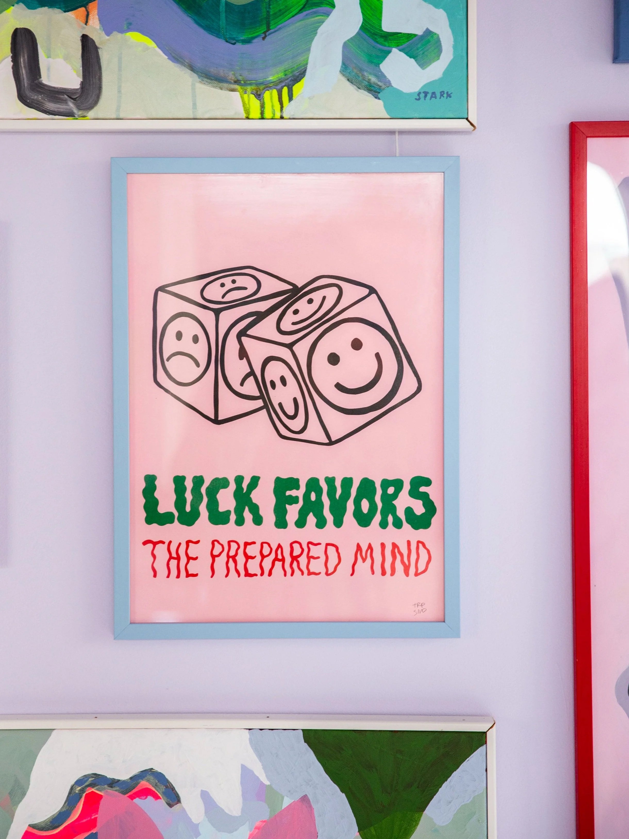 Luck favors / riso print A3