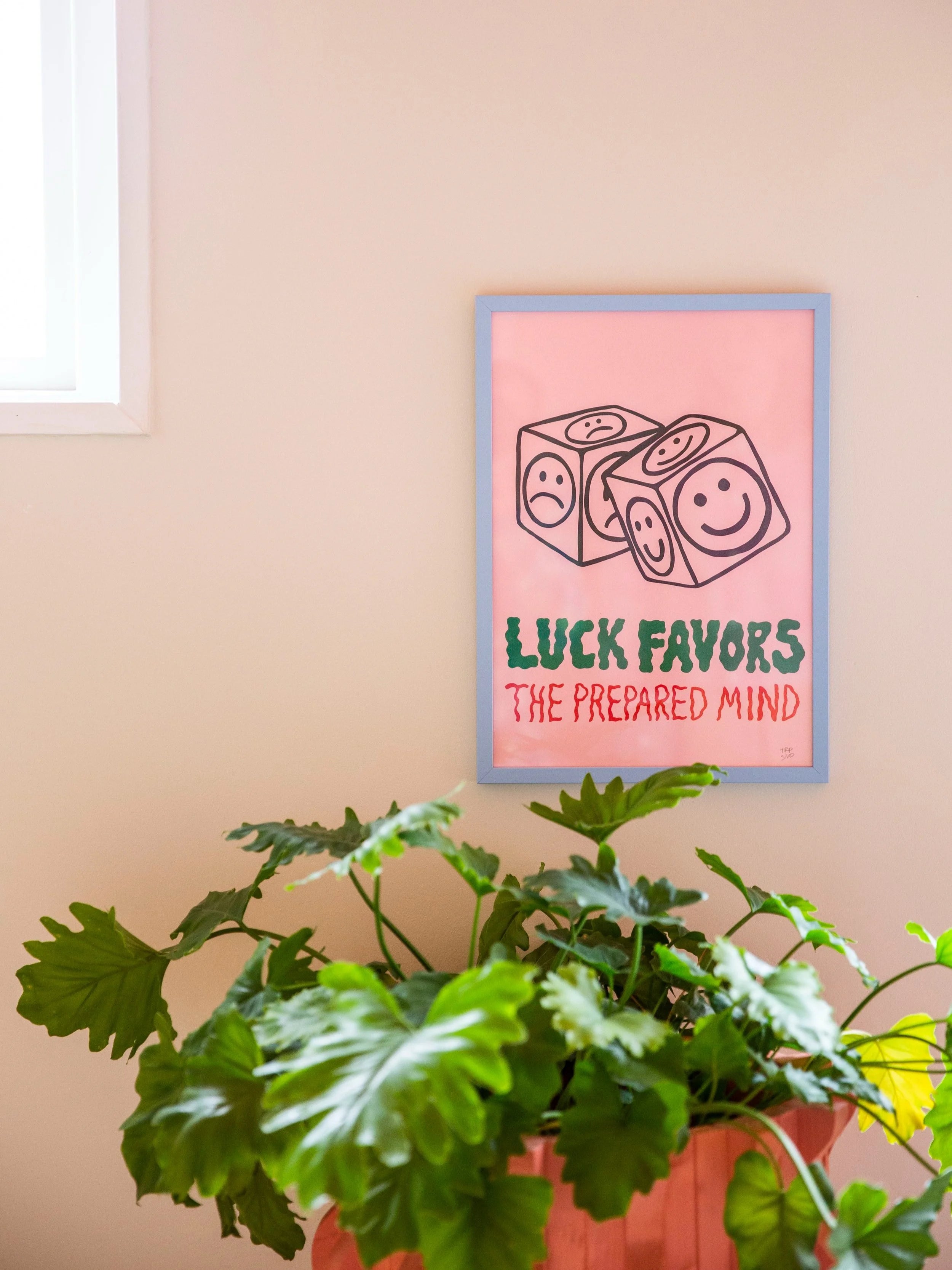 Luck favors / riso print A3