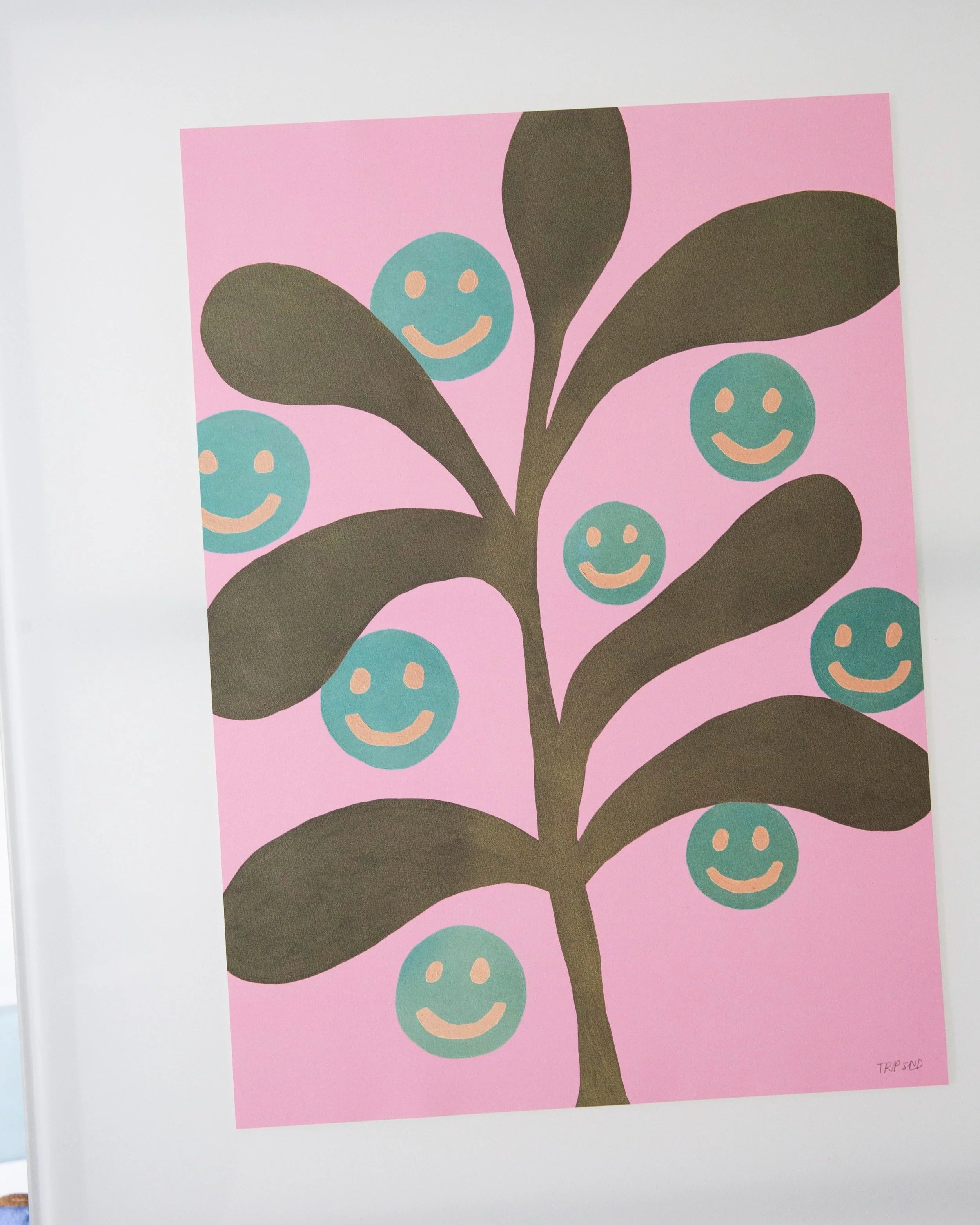 Grow Yourself Happy pink / 50 x 70cm