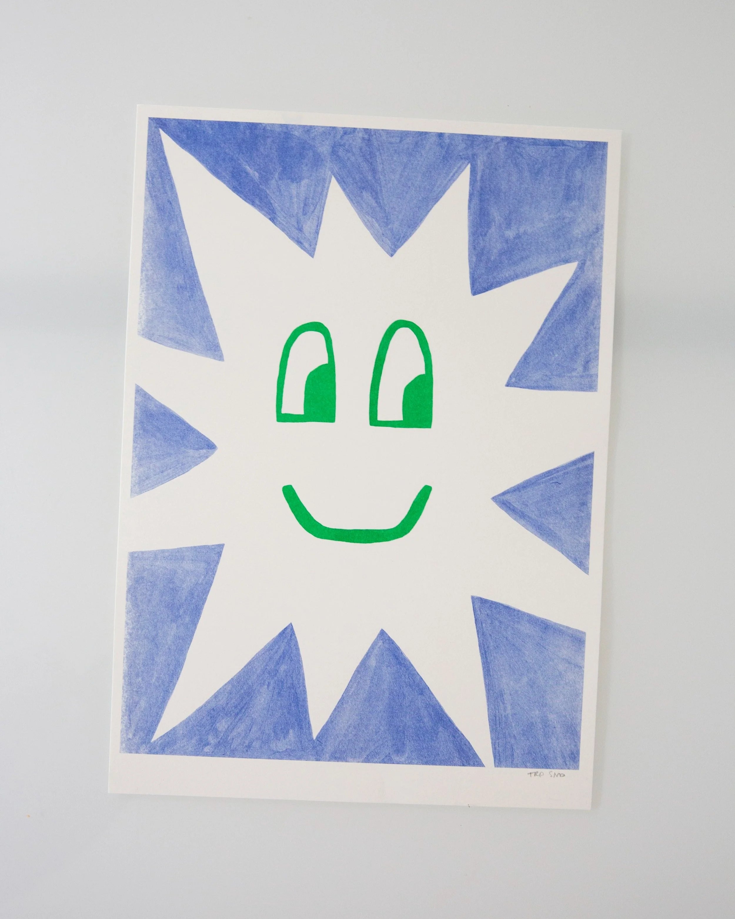 Boom boom blue / riso print A3