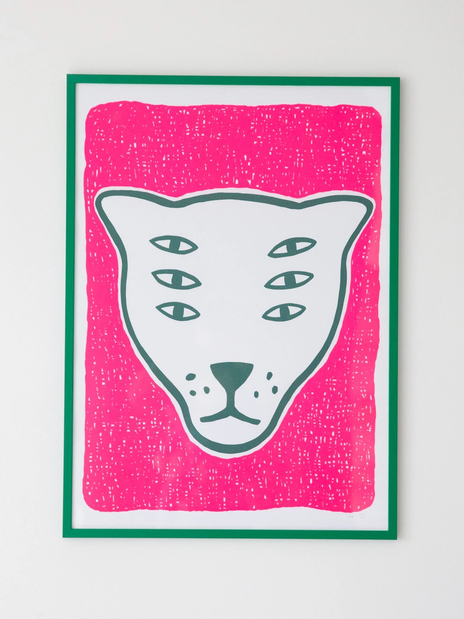 The Protector / fluorescent pink / screenprint