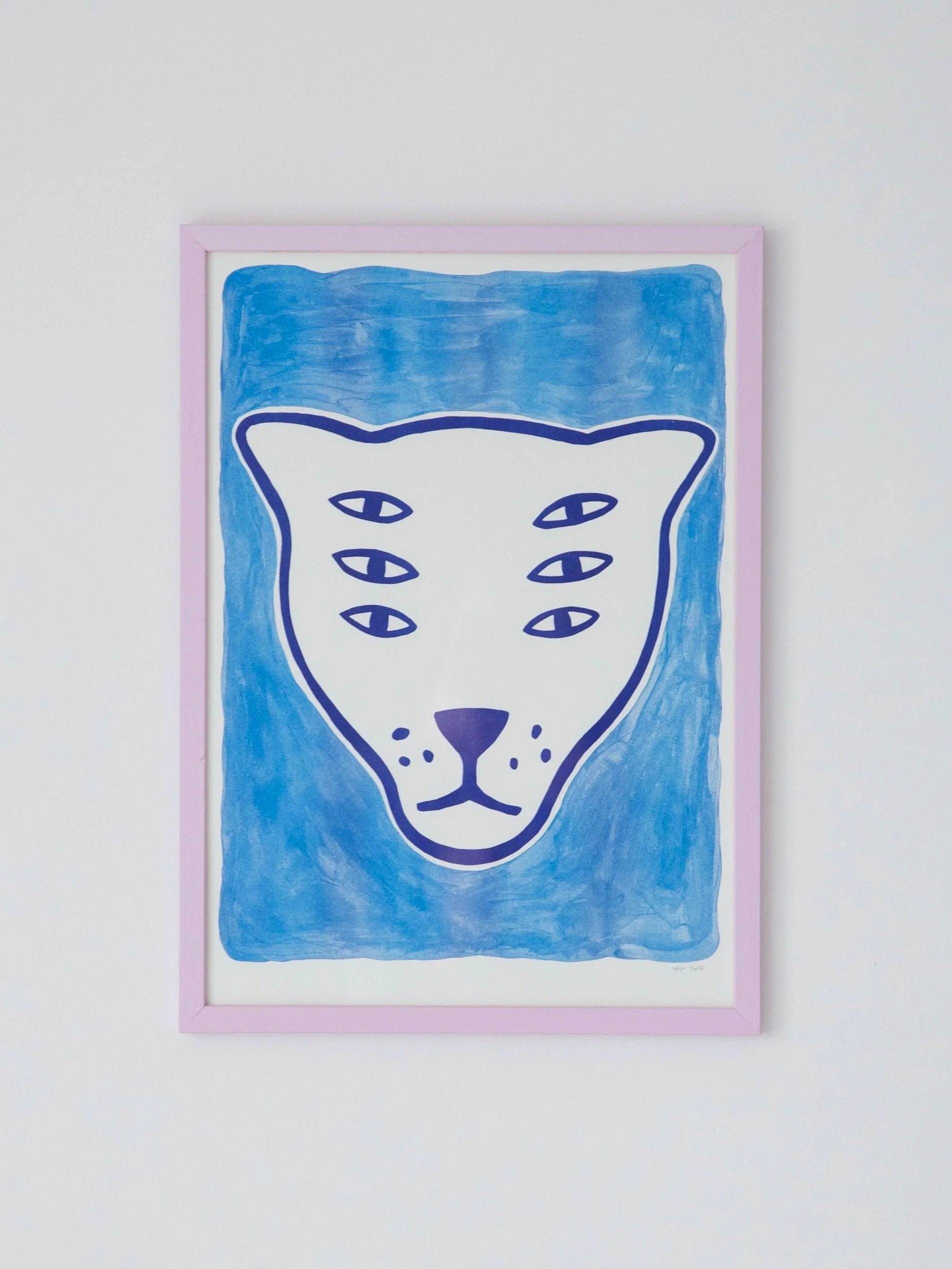 The Protector / blue / riso print