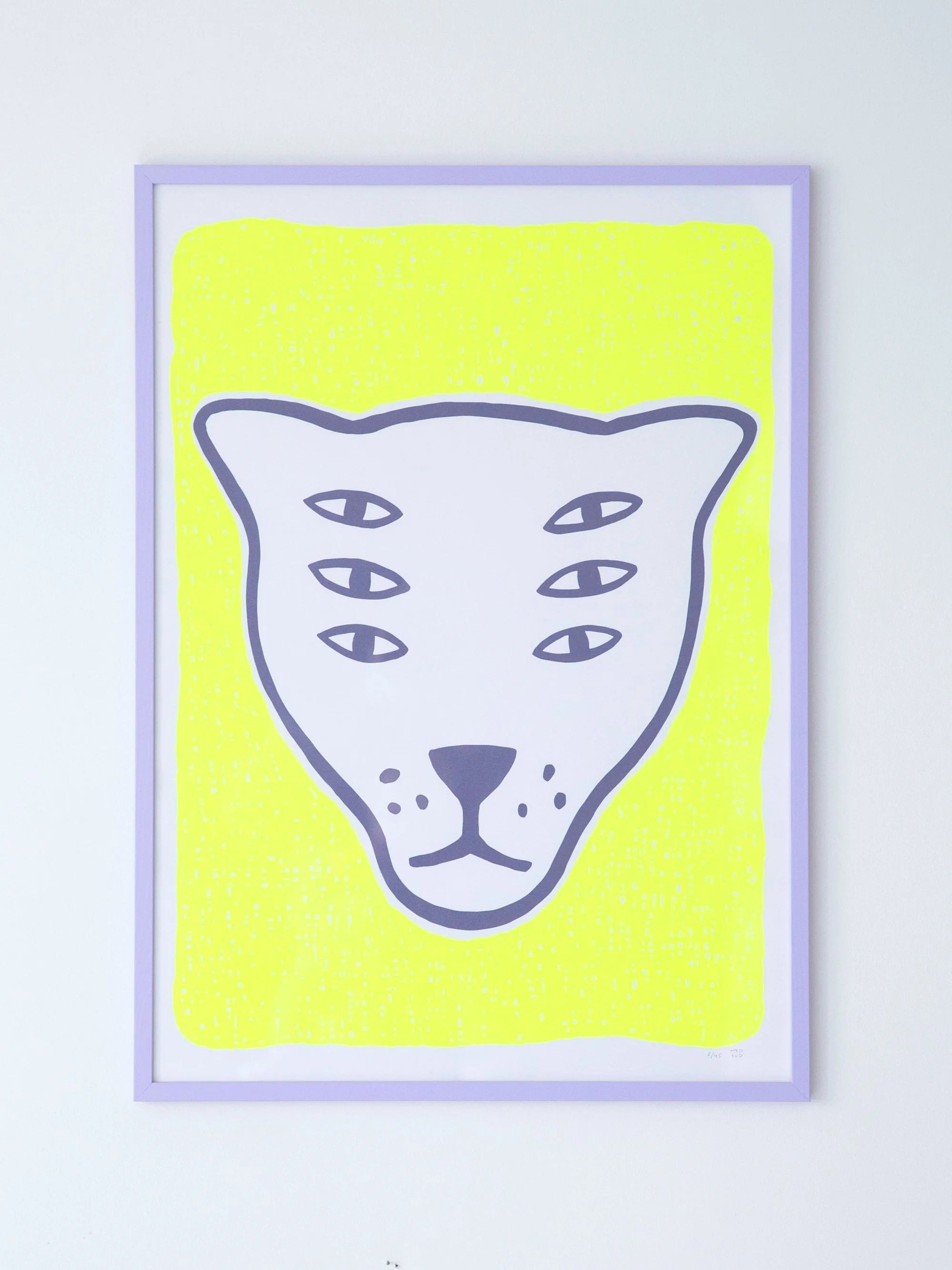 The Protector / screenprint / fluorescent yellow