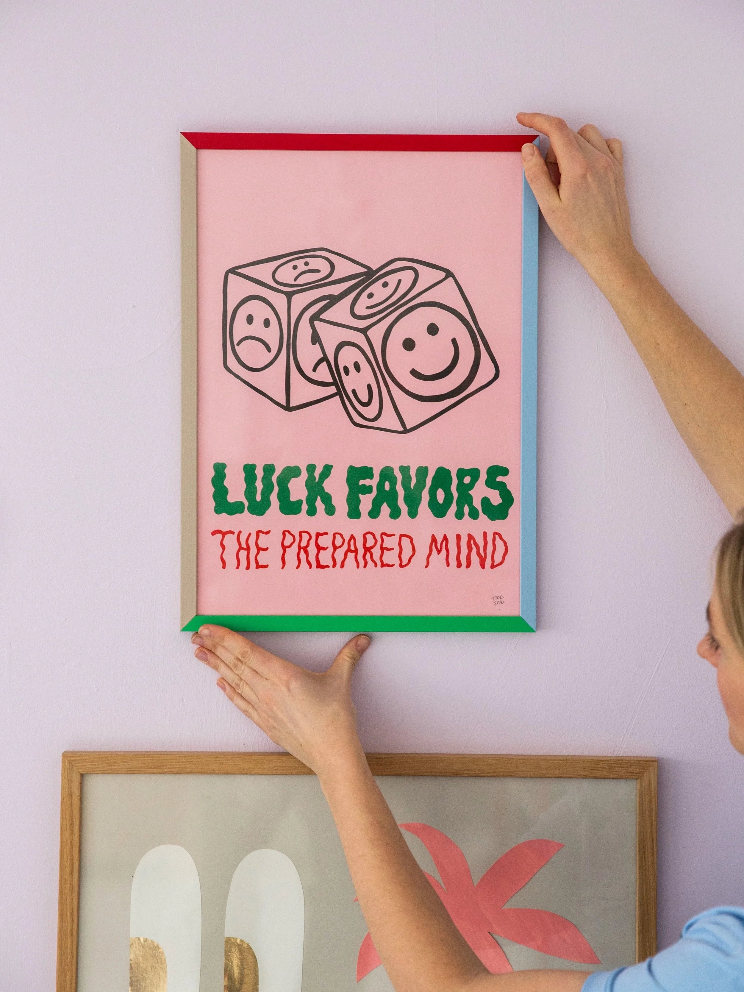 Luck favors / riso print A3