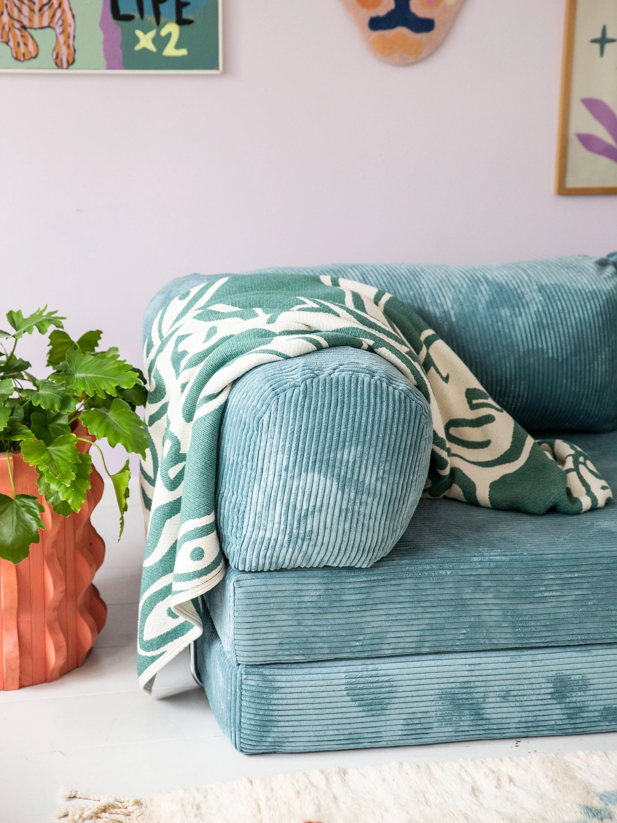 Self Care Club / cotton blanket / green