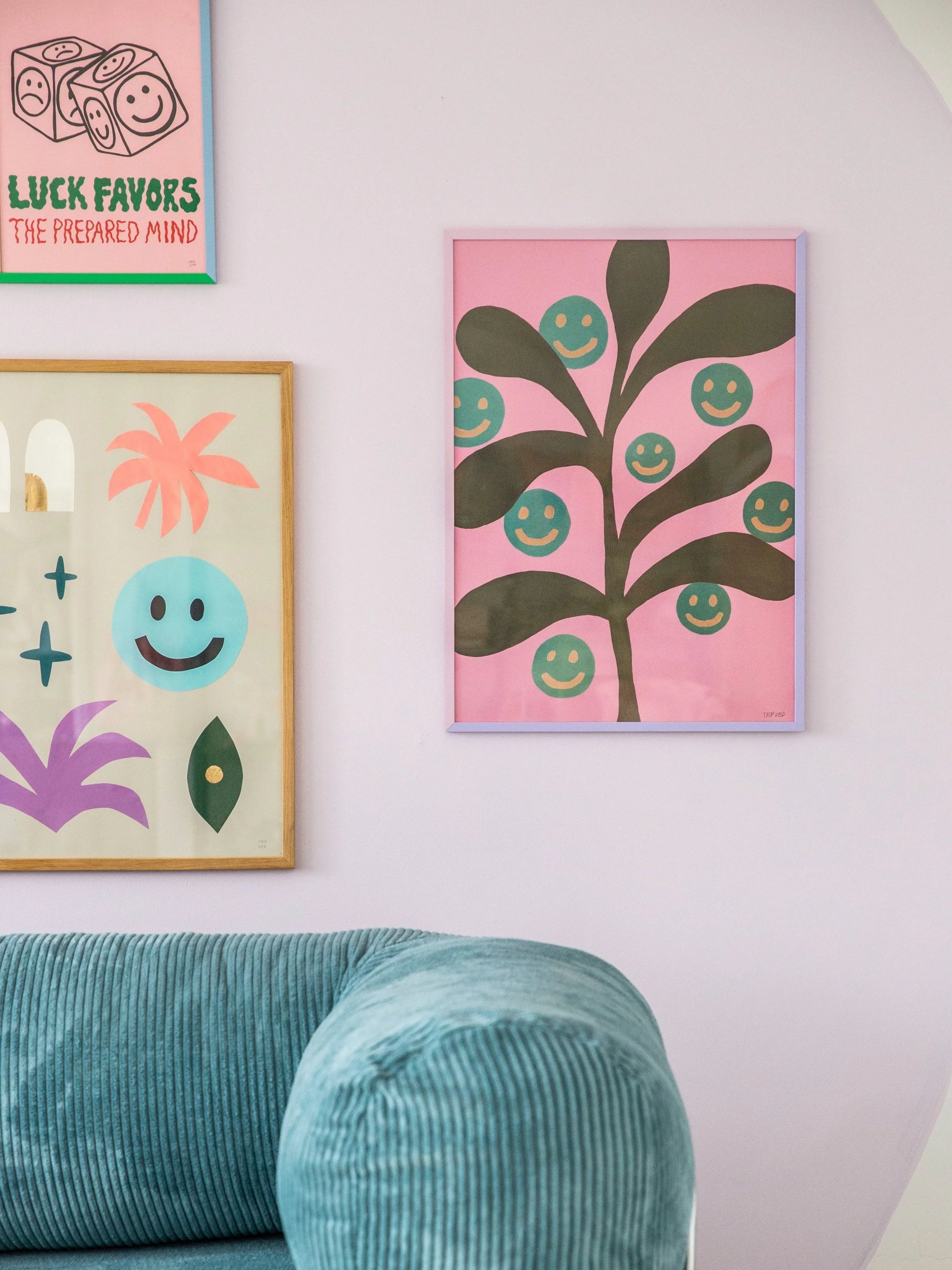 Grow Yourself Happy pink / 50 x 70cm