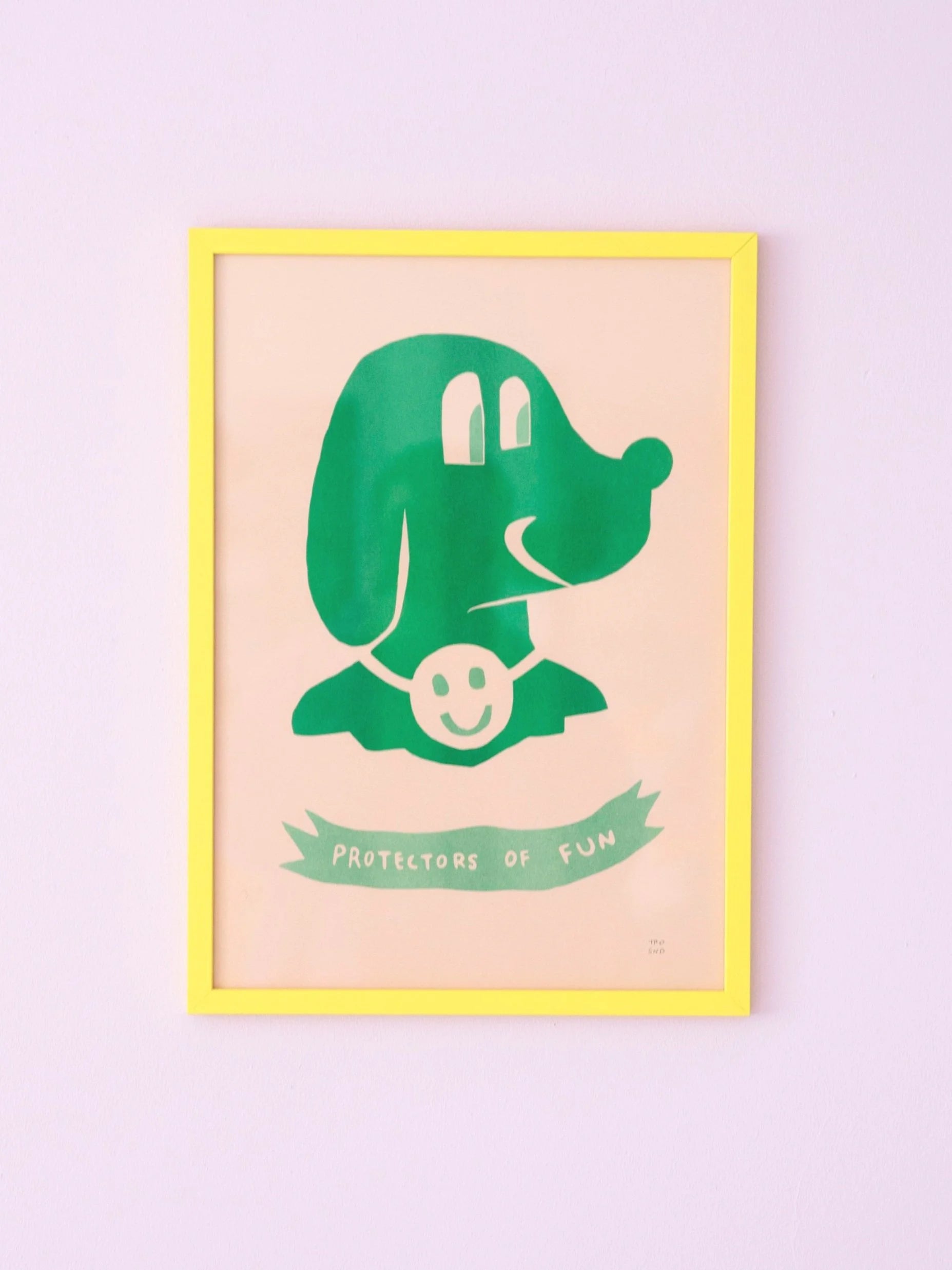 POF dog / riso print / green