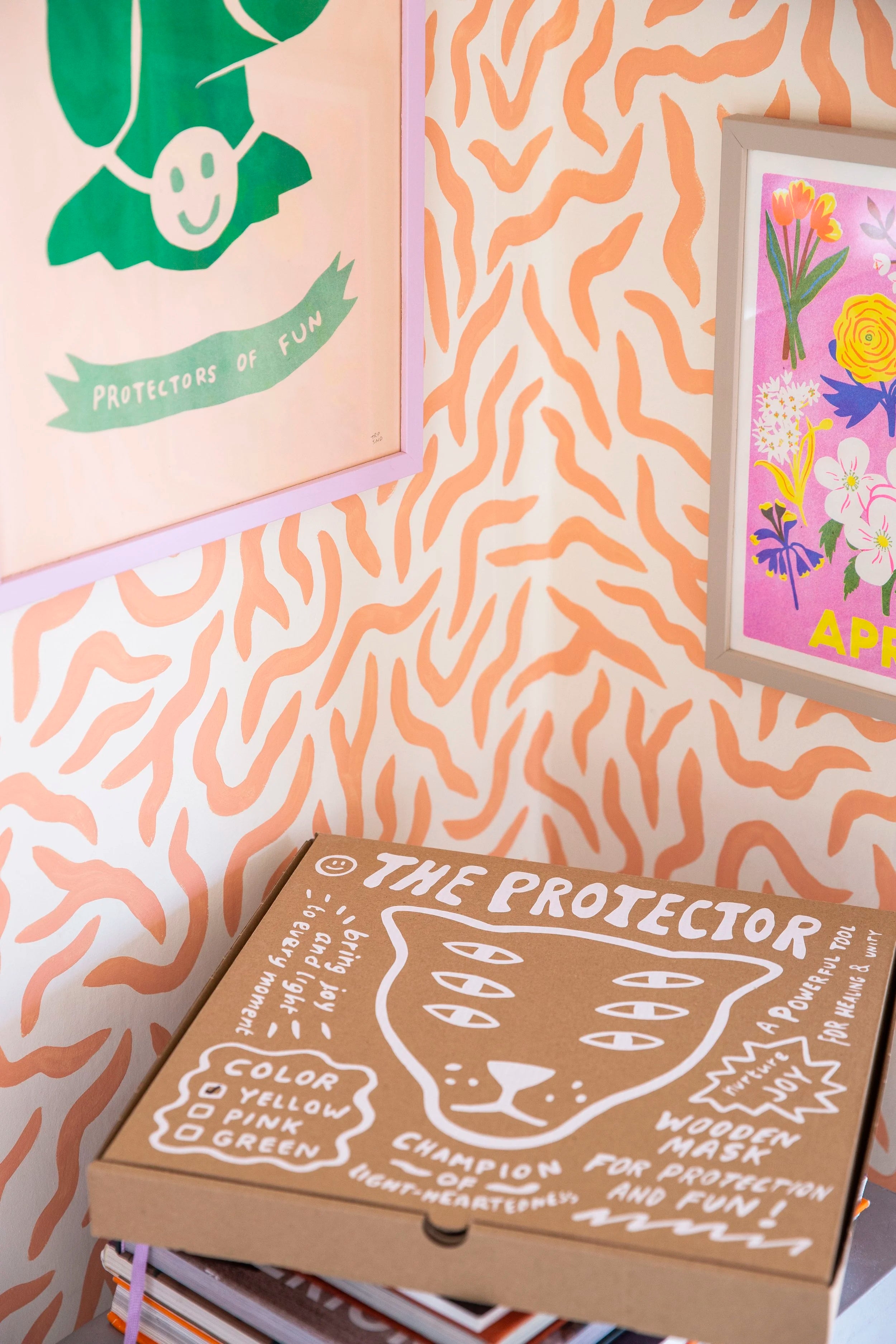 The Protector / wooden mask green
