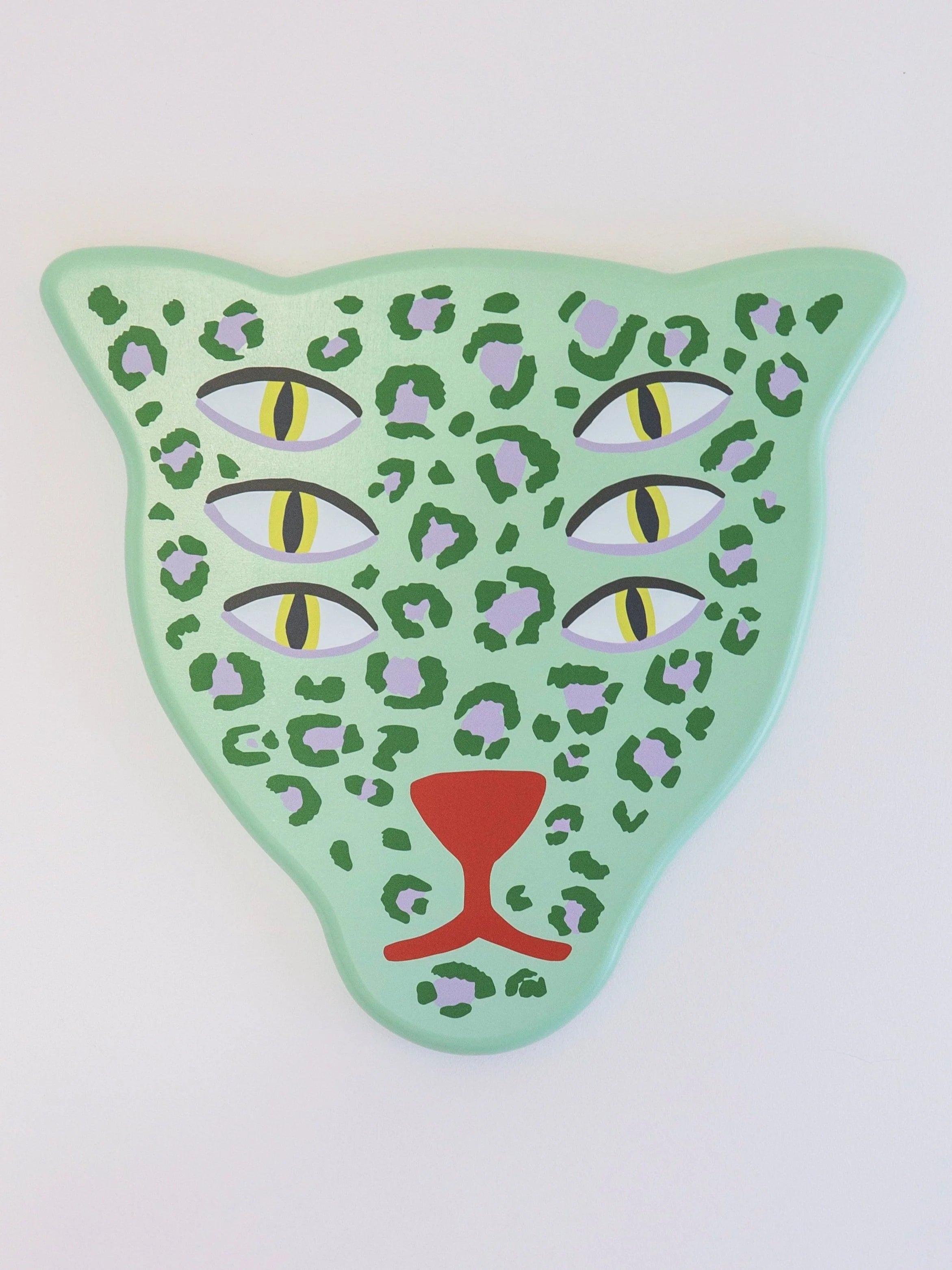 The Protector / wooden mask green
