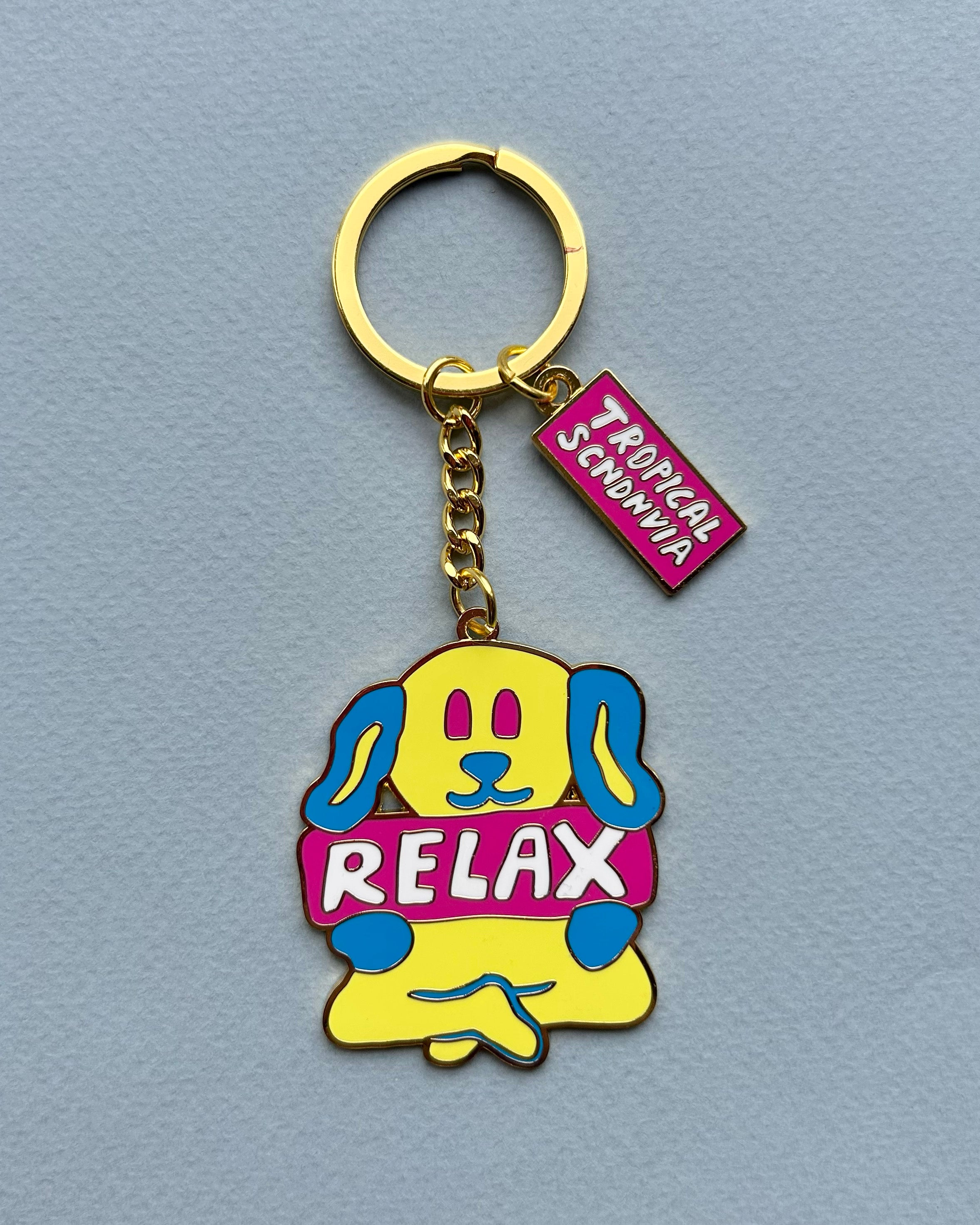 Relax Dog keychain