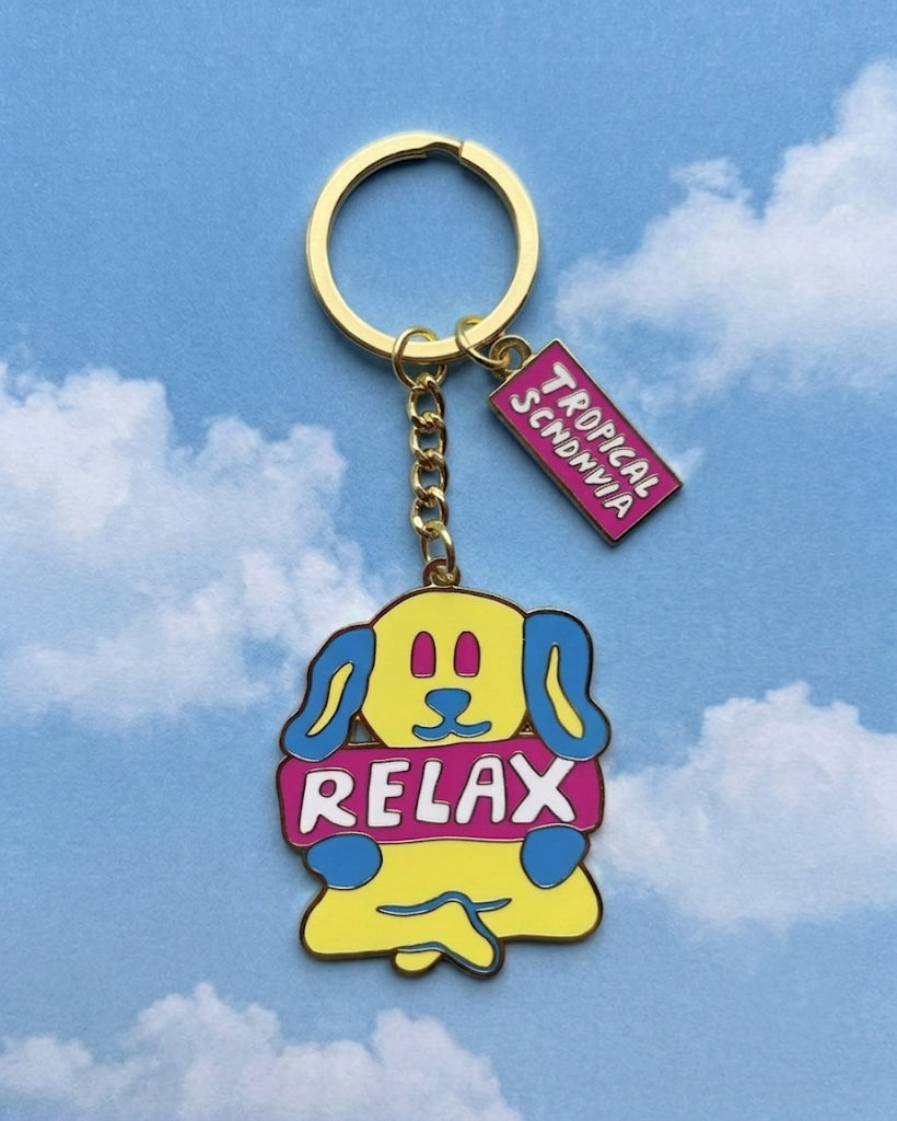 Relax Dog keychain