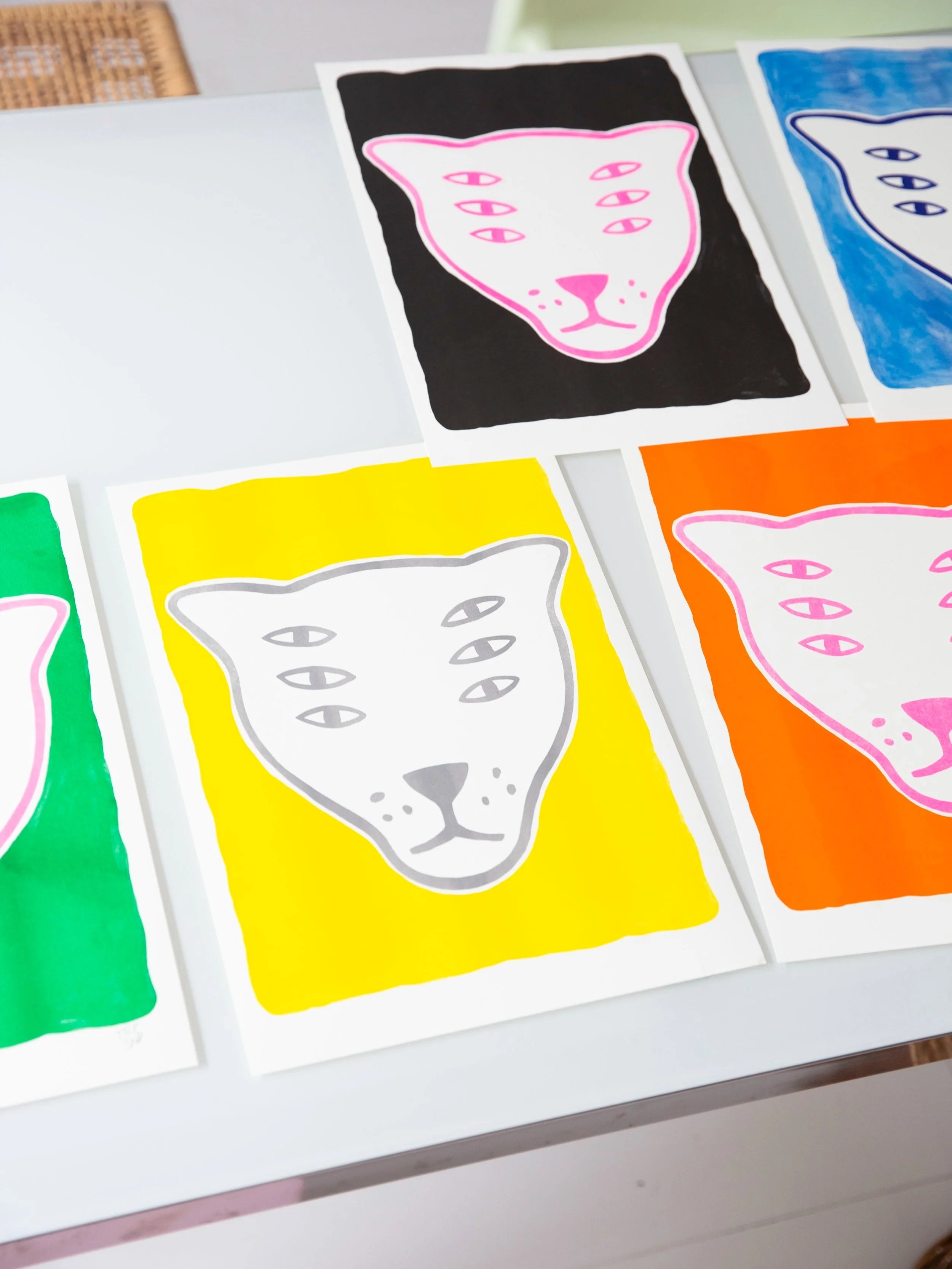 The Protector / yellow / riso print