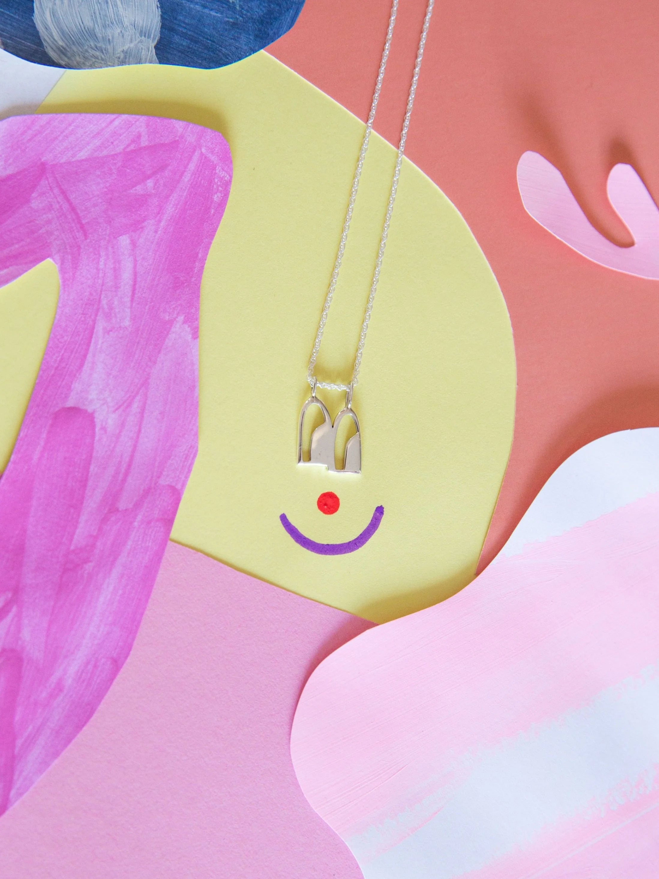 Eye silver necklace