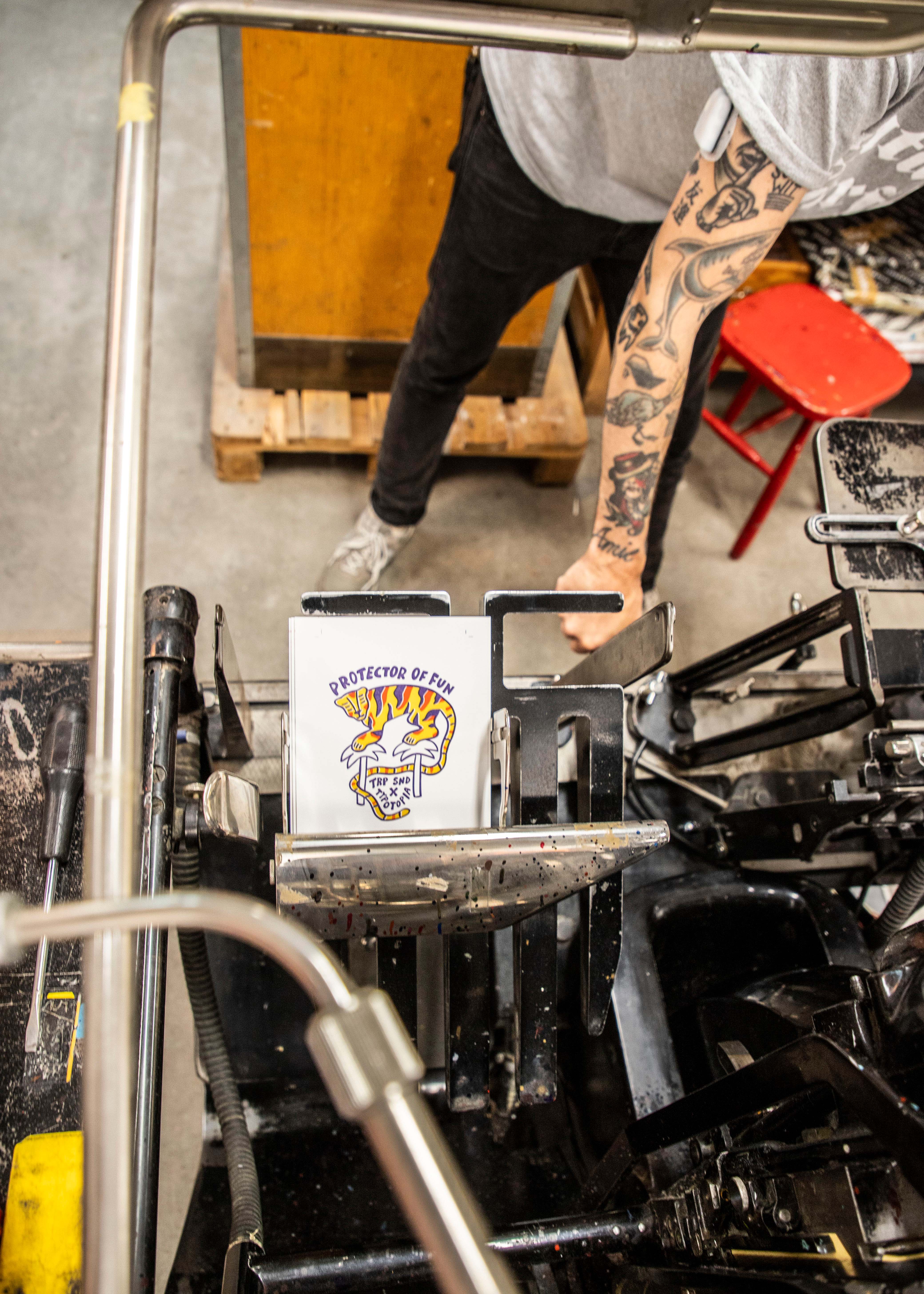 Protector of fun / letterpress mini print