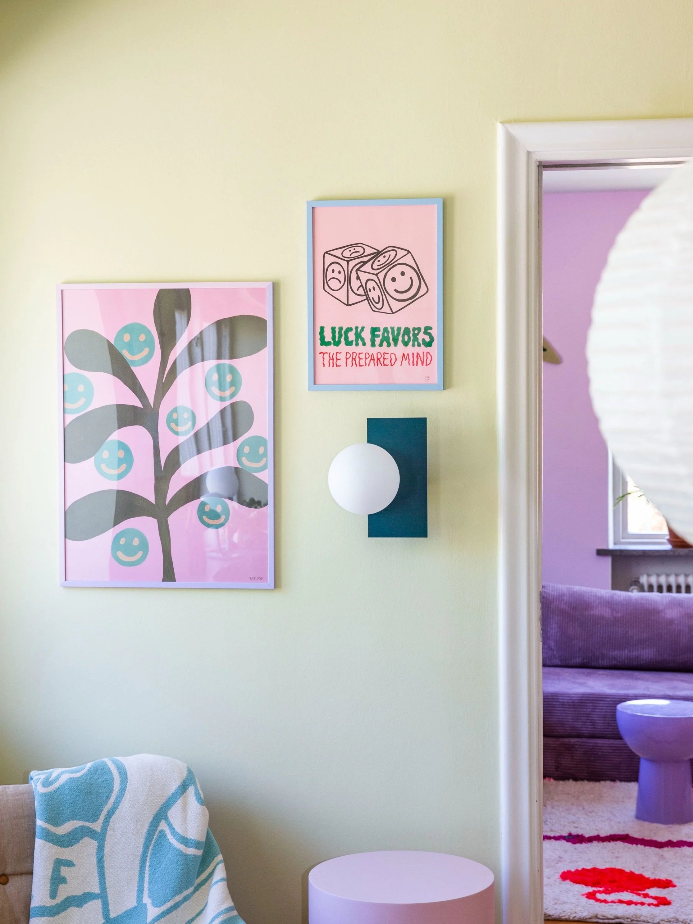 Grow Yourself Happy pink / 50 x 70cm